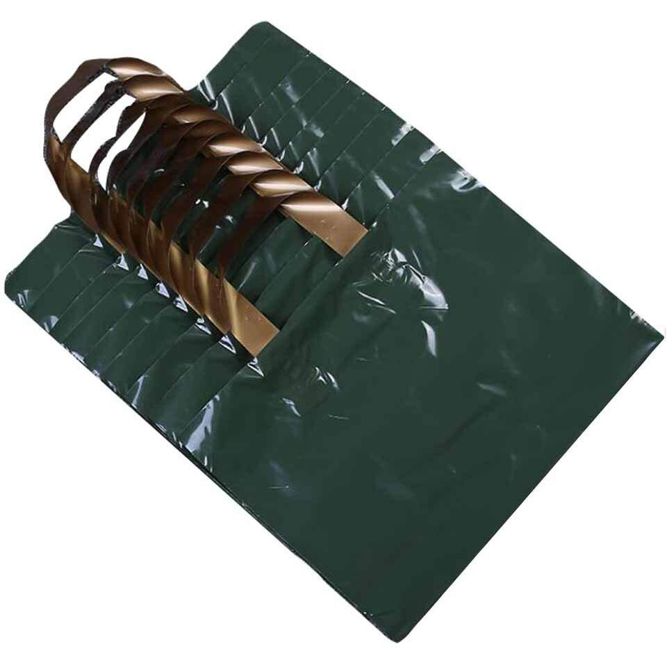 Dark Green-50 Pcs Plastic Boutique Shopping Bags Retail Store Tote Bags Gift Bag