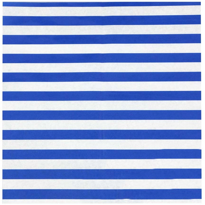 200 Pcs Baking Papers Grease-Proof Wax Papers Hamburger Papers [Blue Stripes]