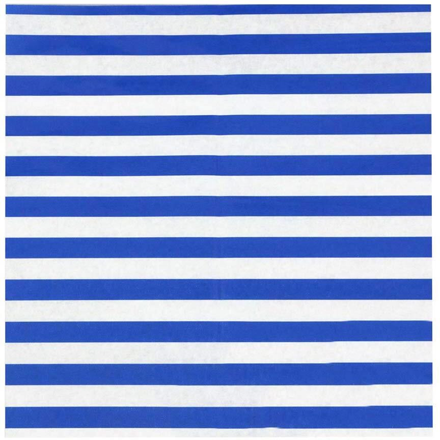 200 Pcs Baking Papers Grease-Proof Wax Papers Hamburger Papers [Blue Stripes]