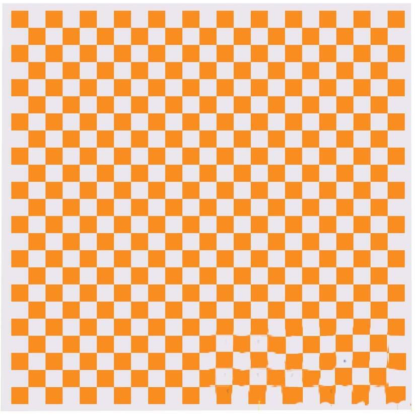 200 Pcs Baking Papers Grease-Proof Wax Papers Hamburger Papers [Orange Lattice]