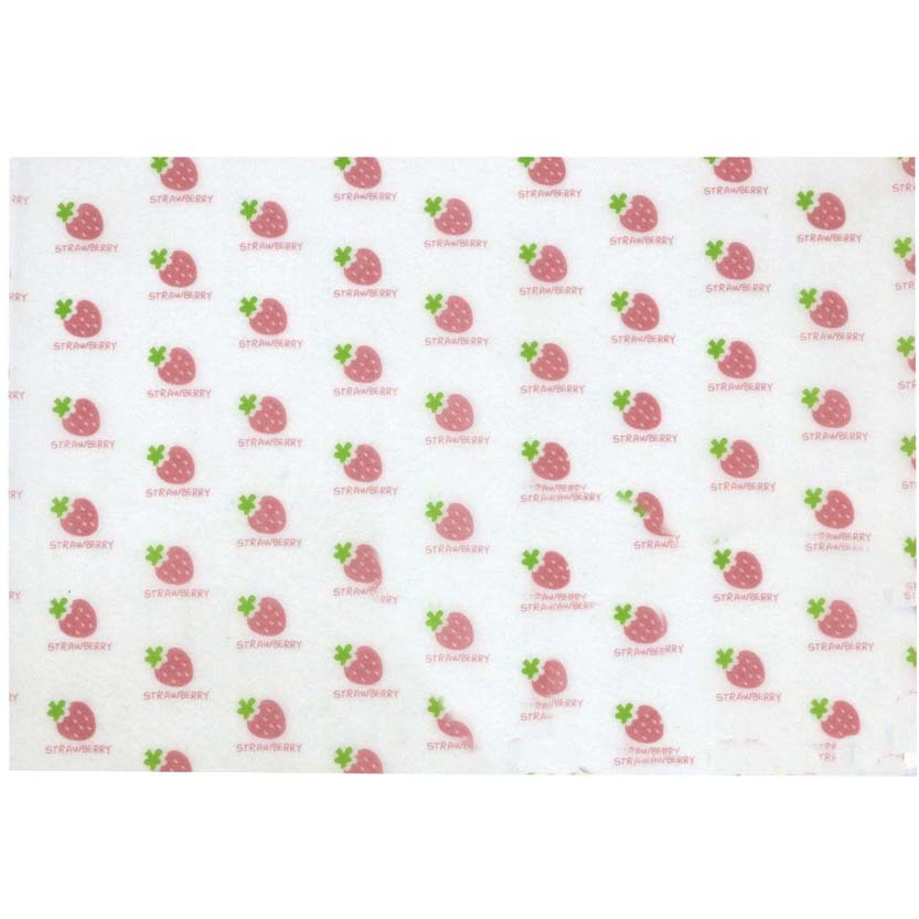 300 Pcs Baking Papers Grease-Proof Wax Papers Hamburger Papers [Strawberry]