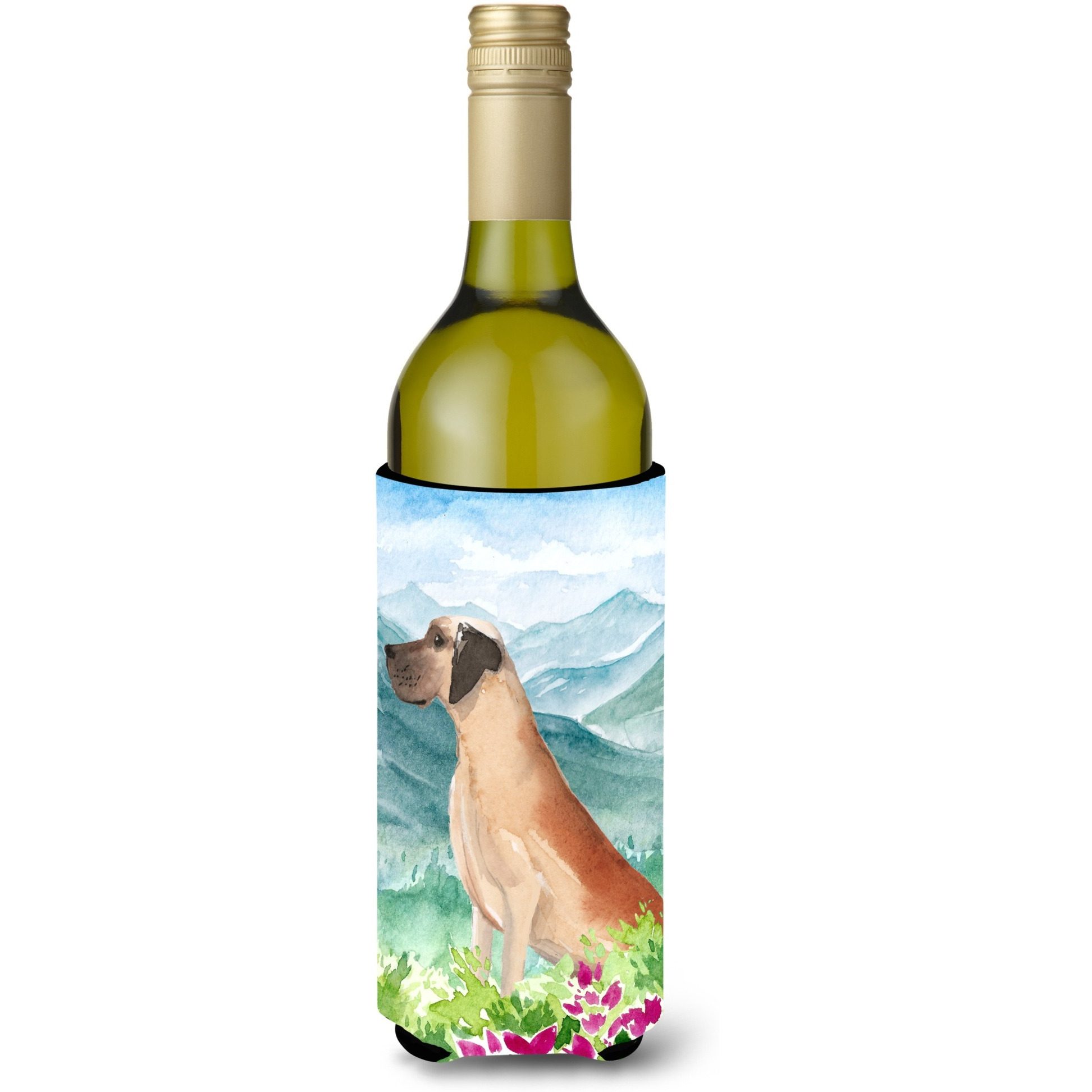 &quotCaroline's Treasures CK1976LITERK Mountian Flowers Dane Wine Bottle Hugger cold-beverage-koozies, 750 ml, Multicolor"