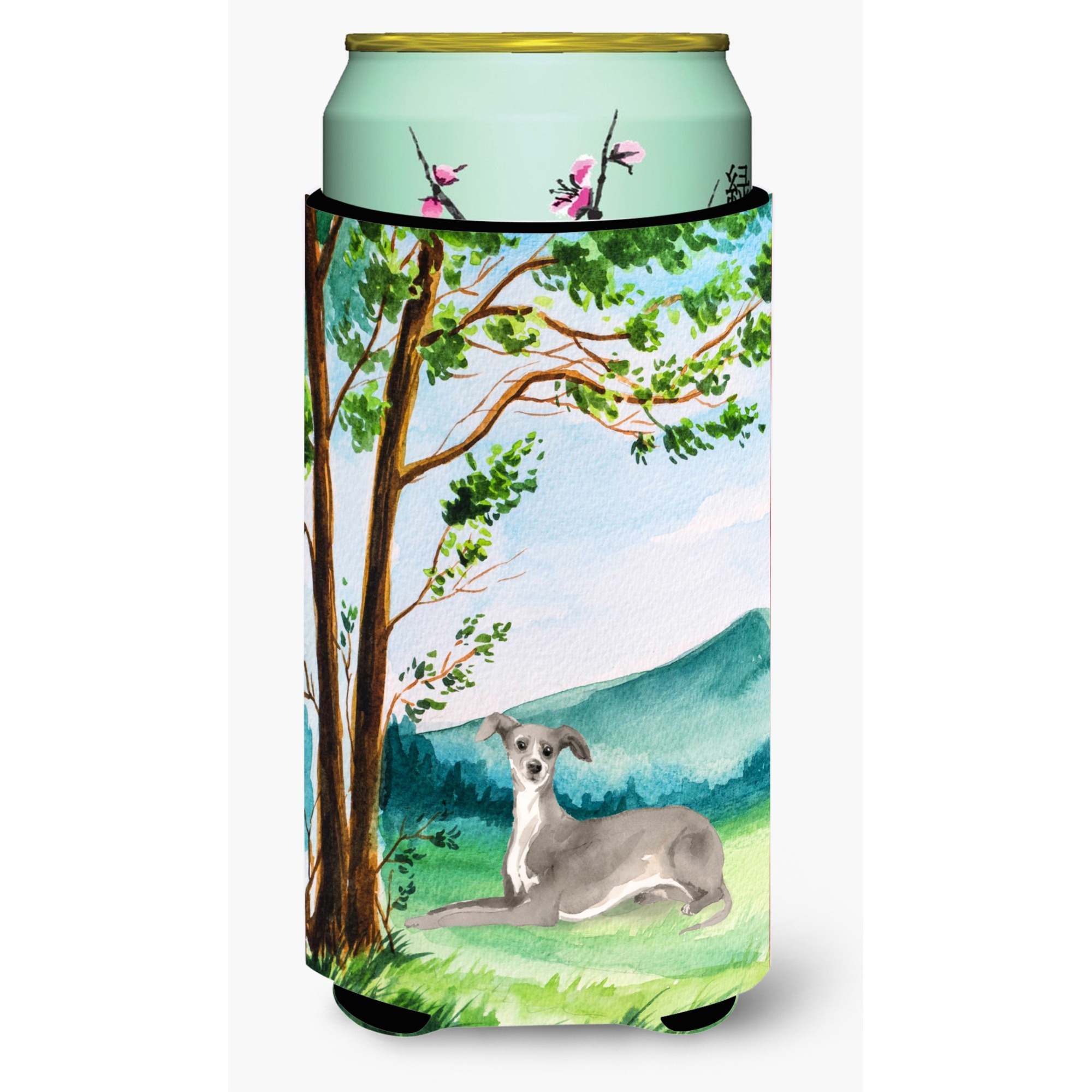 &quotCaroline's Treasures CK2009TBC Under the Tree Italian Greyhound Tall Boy Hugger cold-beverage-koozies, Multicolor"