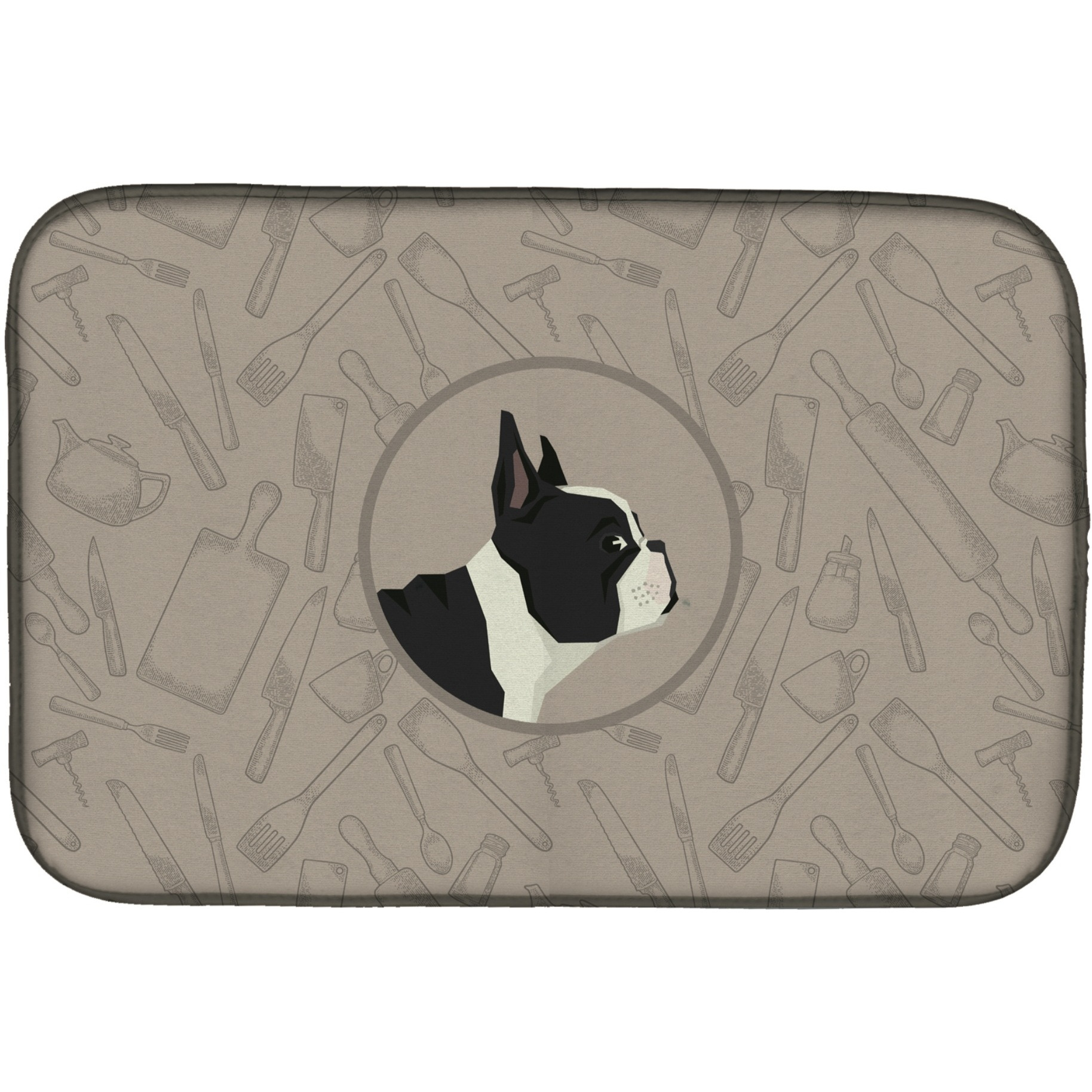 &quotCaroline's Treasures CK2186DDM French Bulldog in The Kitchen dish-drying-mats, 14x21, Multicolor"