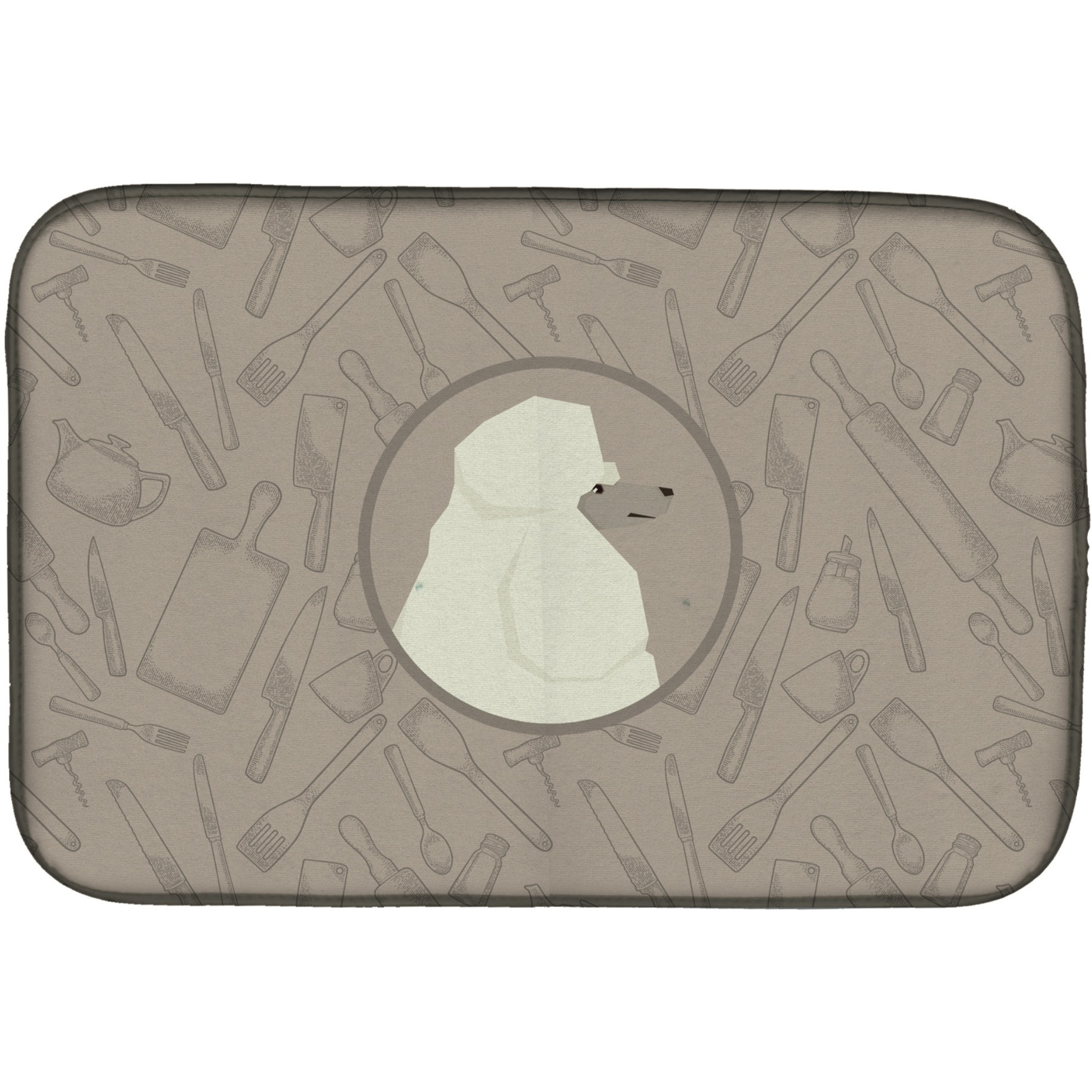 &quotCaroline's Treasures CK2203DDM Poodle in The Kitchen dish-drying-mats, 14x21, Multicolor"