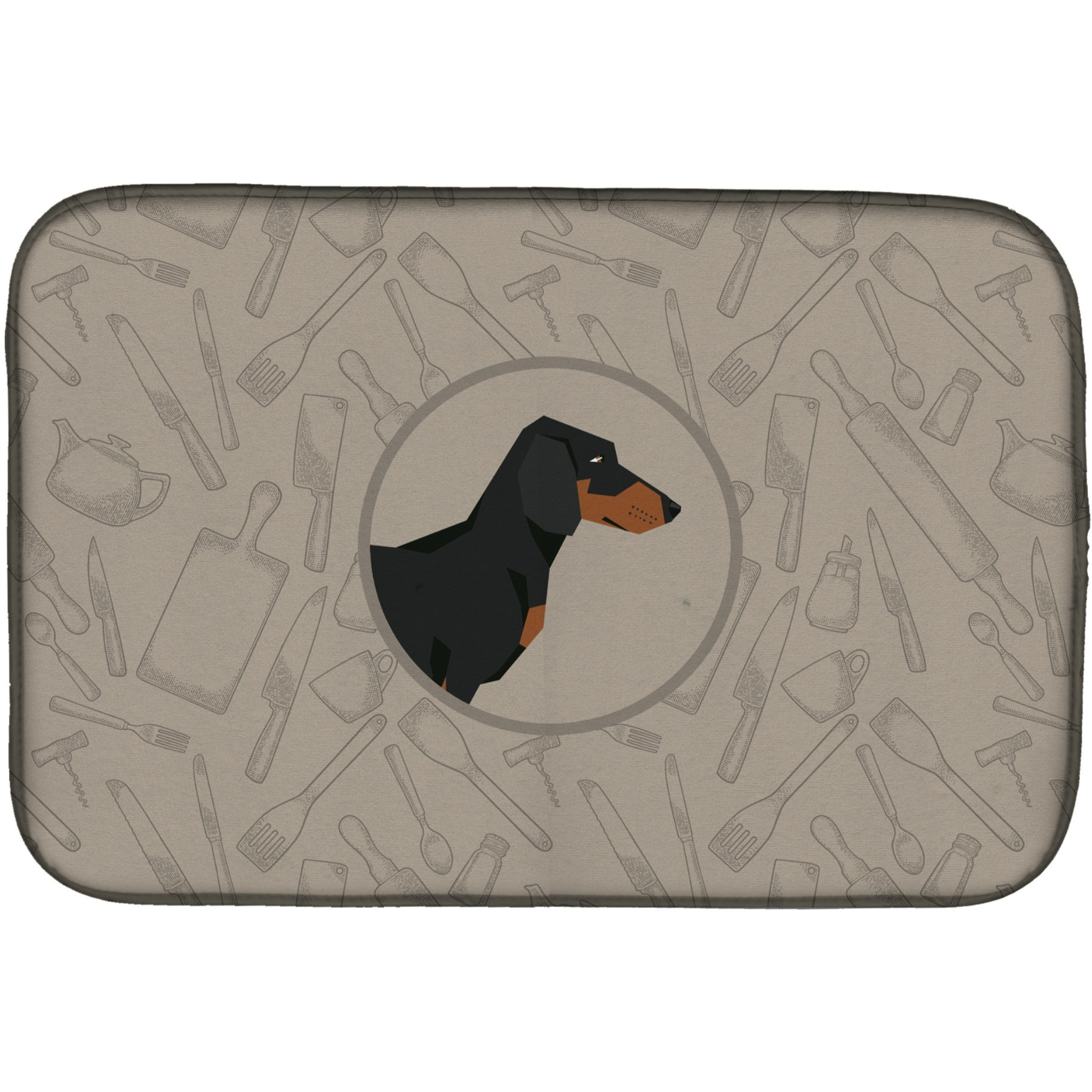 &quotCaroline's Treasures CK2180DDM Dachshund in The Kitchen dish-drying-mats, 14x21, Multicolor"