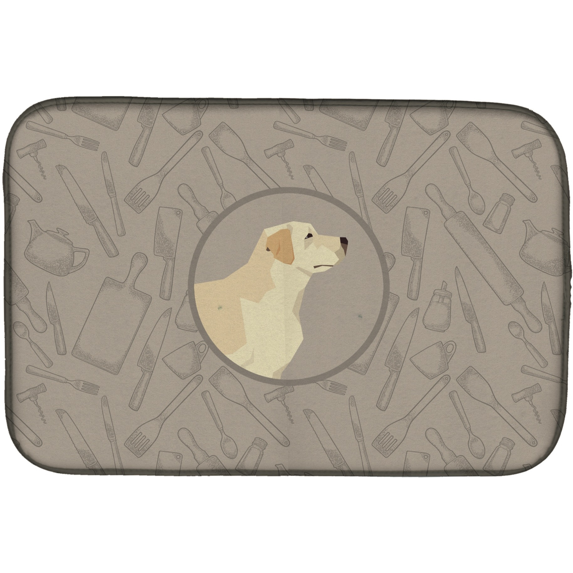 &quotCaroline's Treasures CK2196DDM Labrador Retriever in The Kitchen dish-drying-mats, 14x21, Multicolor"