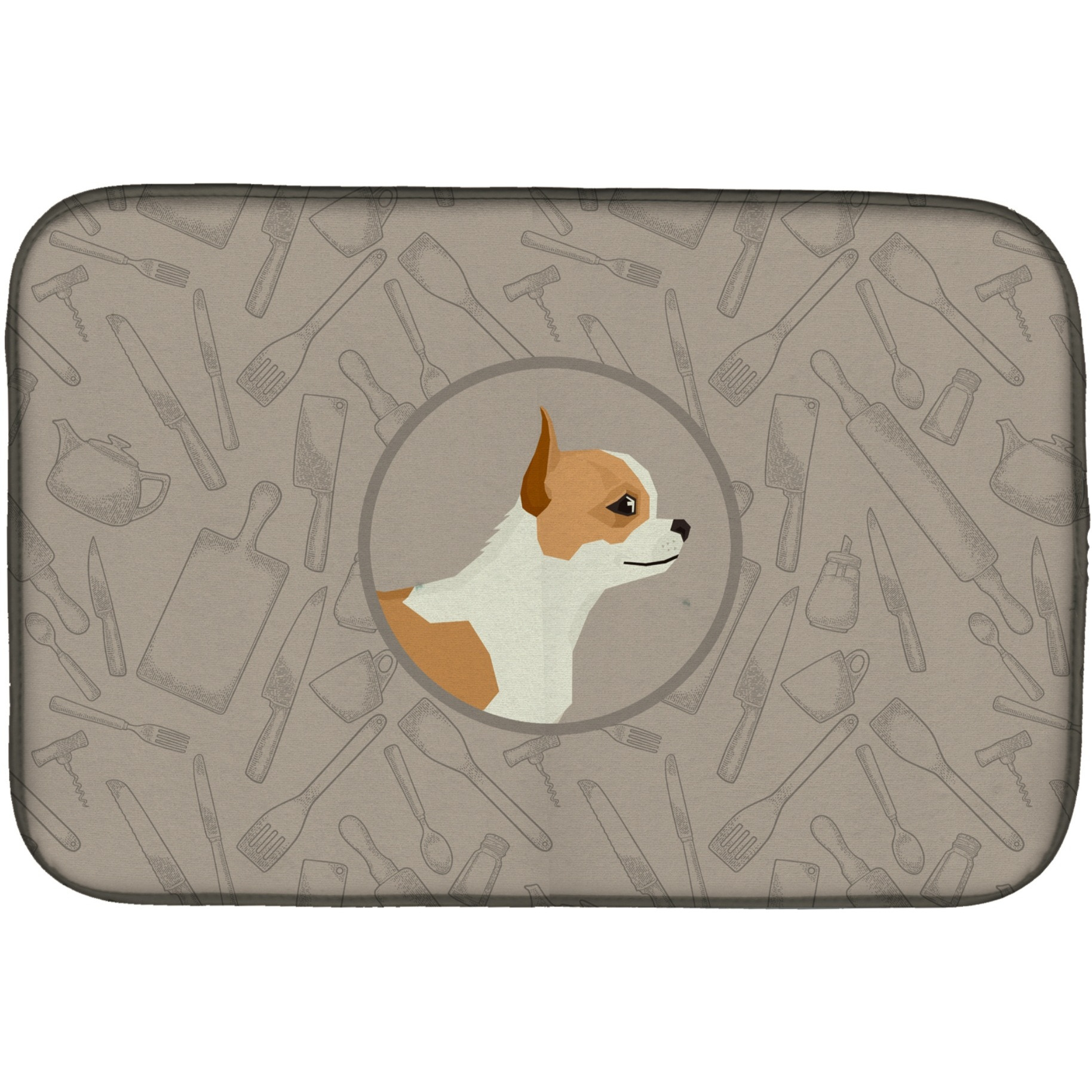 &quotCaroline's Treasures CK2177DDM Chihuahua in The Kitchen dish-drying-mats, 14x21, Multicolor"
