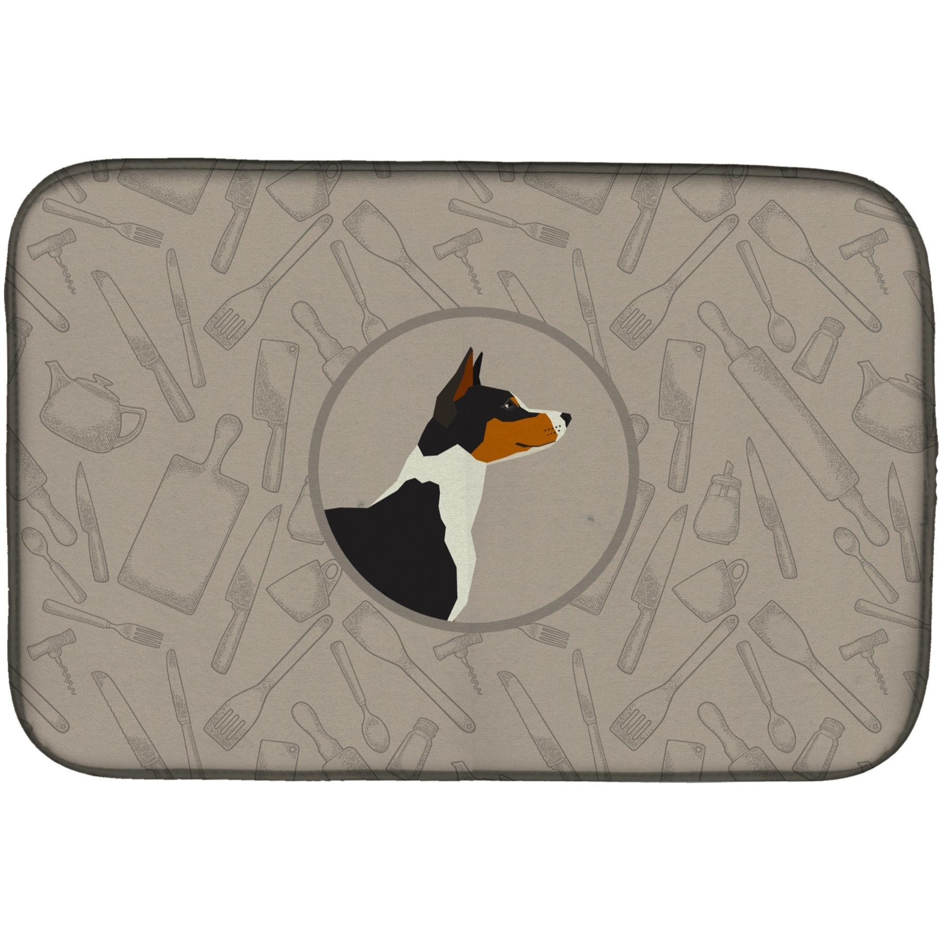 &quotCaroline's Treasures CK2164DDM Basenji in The Kitchen dish-drying-mats, 14x21, Multicolor"