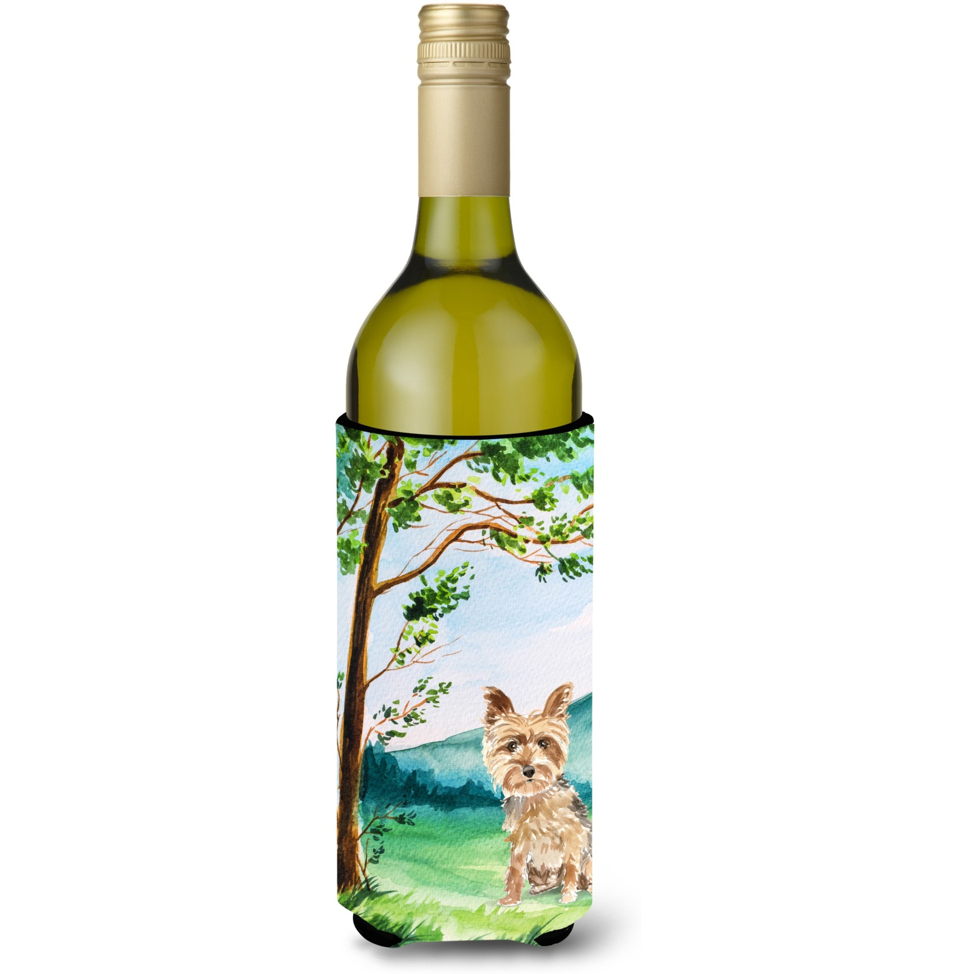 &quotCaroline's Treasures CK2549LITERK Yorkie Yorkshire Terrier Wine Bottle Hugger cold-beverage-koozies, 750 ml, Multicolor"