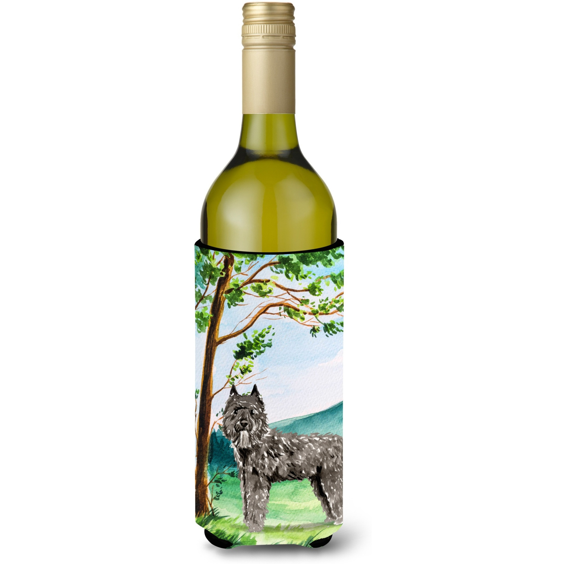 &quotCaroline's Treasures Tree Bouvier des Flandres Wine Bottle Hugger cold-beverage-koozies, 750 ml, Multicolor"