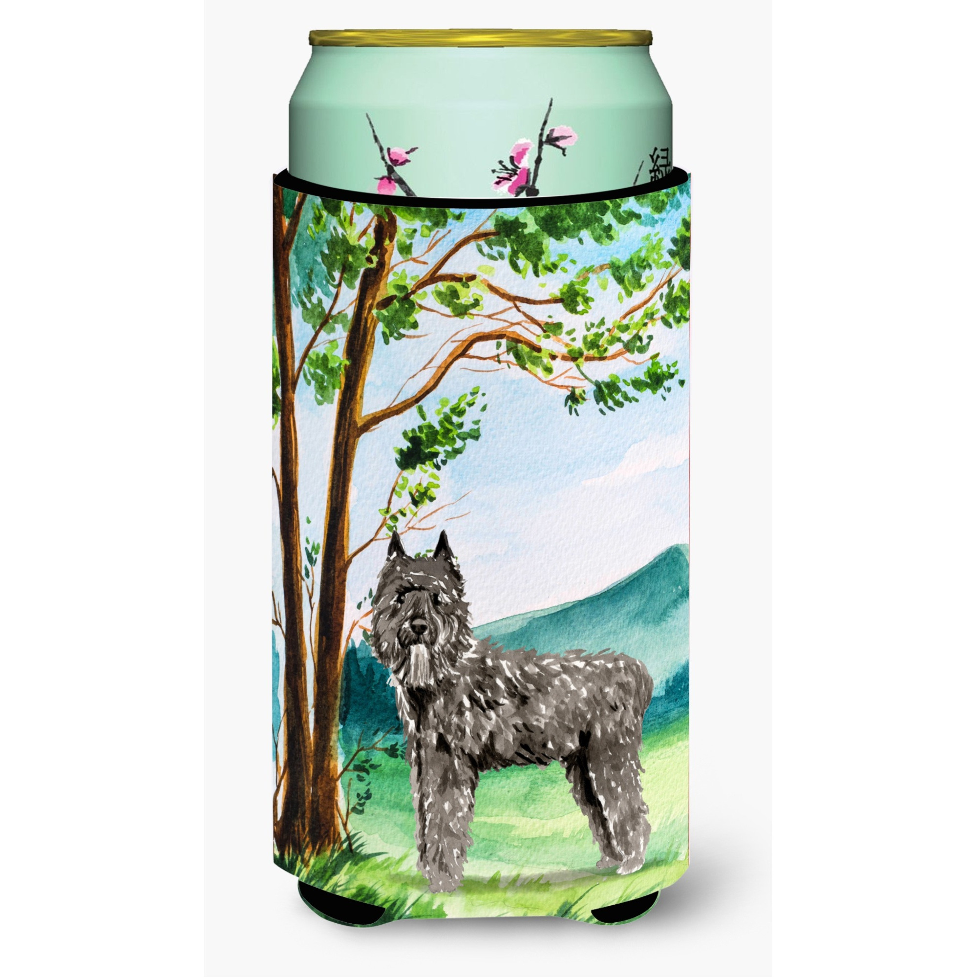 &quotCaroline's Treasures CK2579TBC Under the Tree Bouvier des Flandres Tall Boy Hugger cold-beverage-koozies, Multicolor"