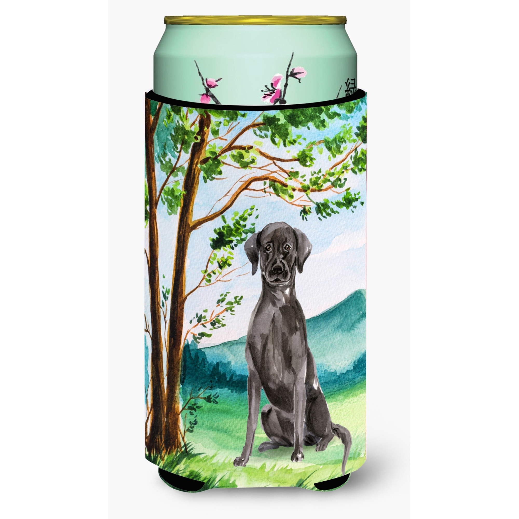 &quotCaroline's Treasures CK2027TBC Under the Tree Black Labrador Tall Boy Hugger cold-beverage-koozies, Multicolor"