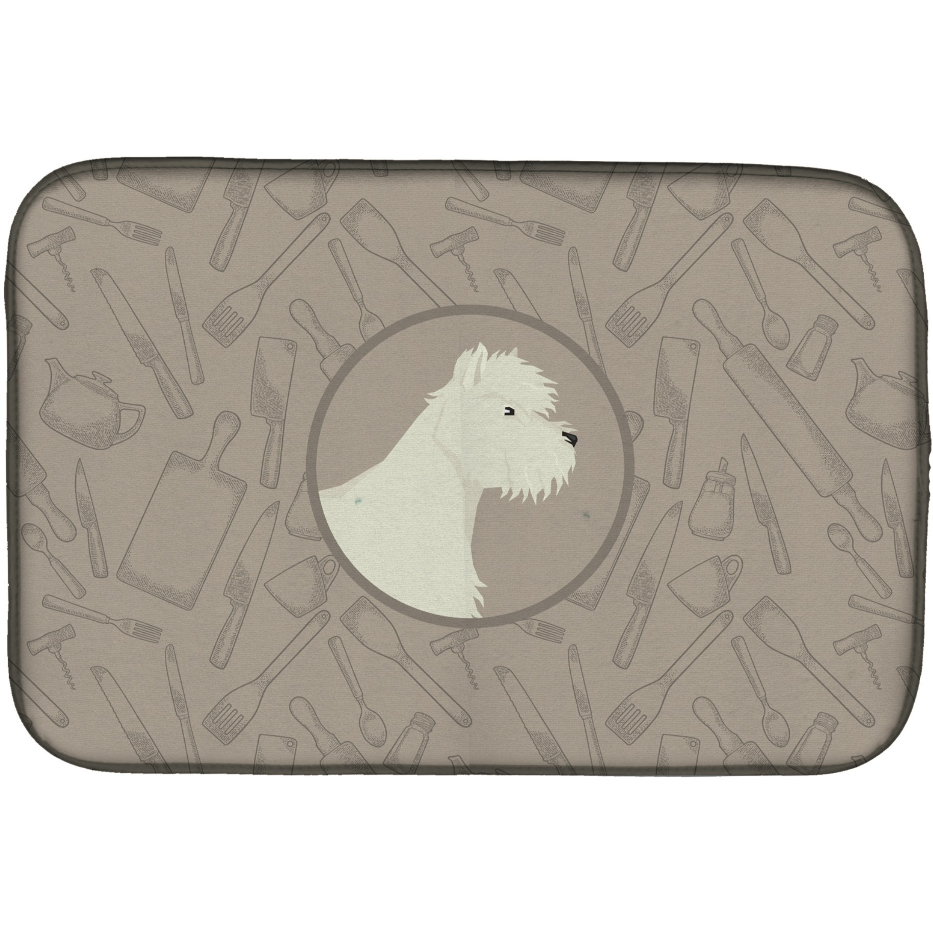 &quotCaroline's Treasures CK2216DDM Westie in The Kitchen dish-drying-mats, 14x21, Multicolor"