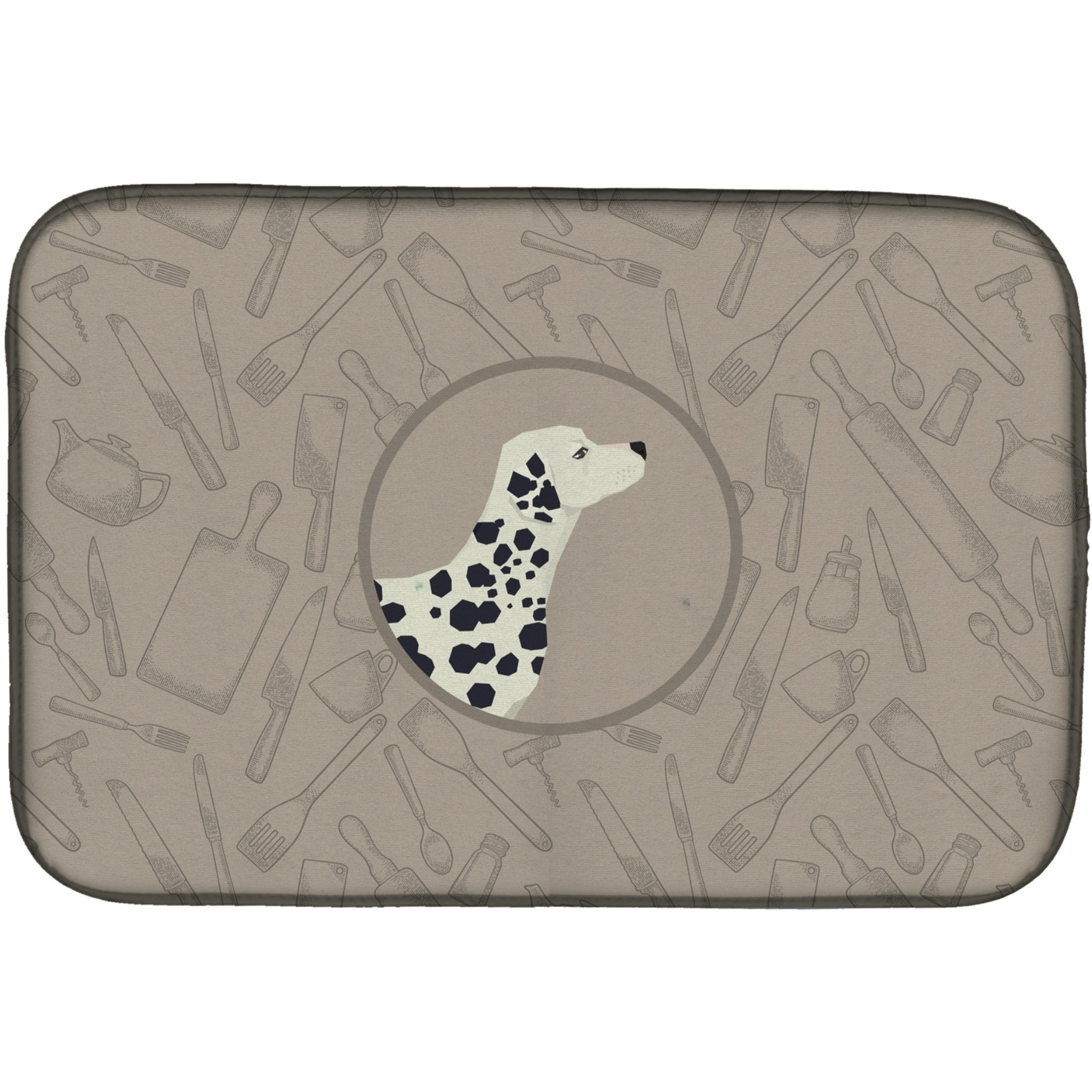 &quotCaroline's Treasures CK2181DDM Dalmatian in The Kitchen dish-drying-mats, 14x21, Multicolor"