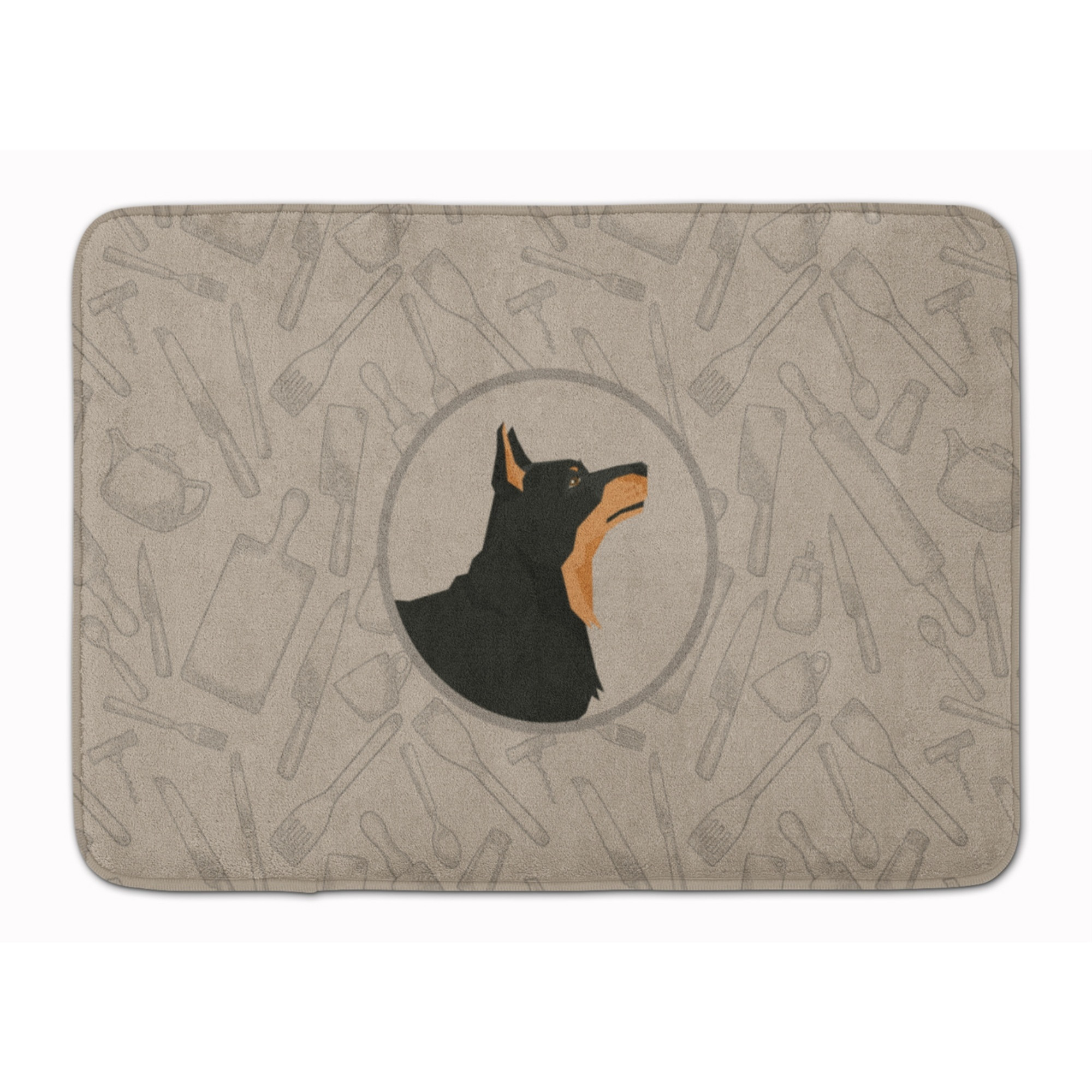 &quotCaroline's Treasures Lancashire Terrier In the Kitchen Machine Washable Memory Foam Mat doormats, Multicolor"