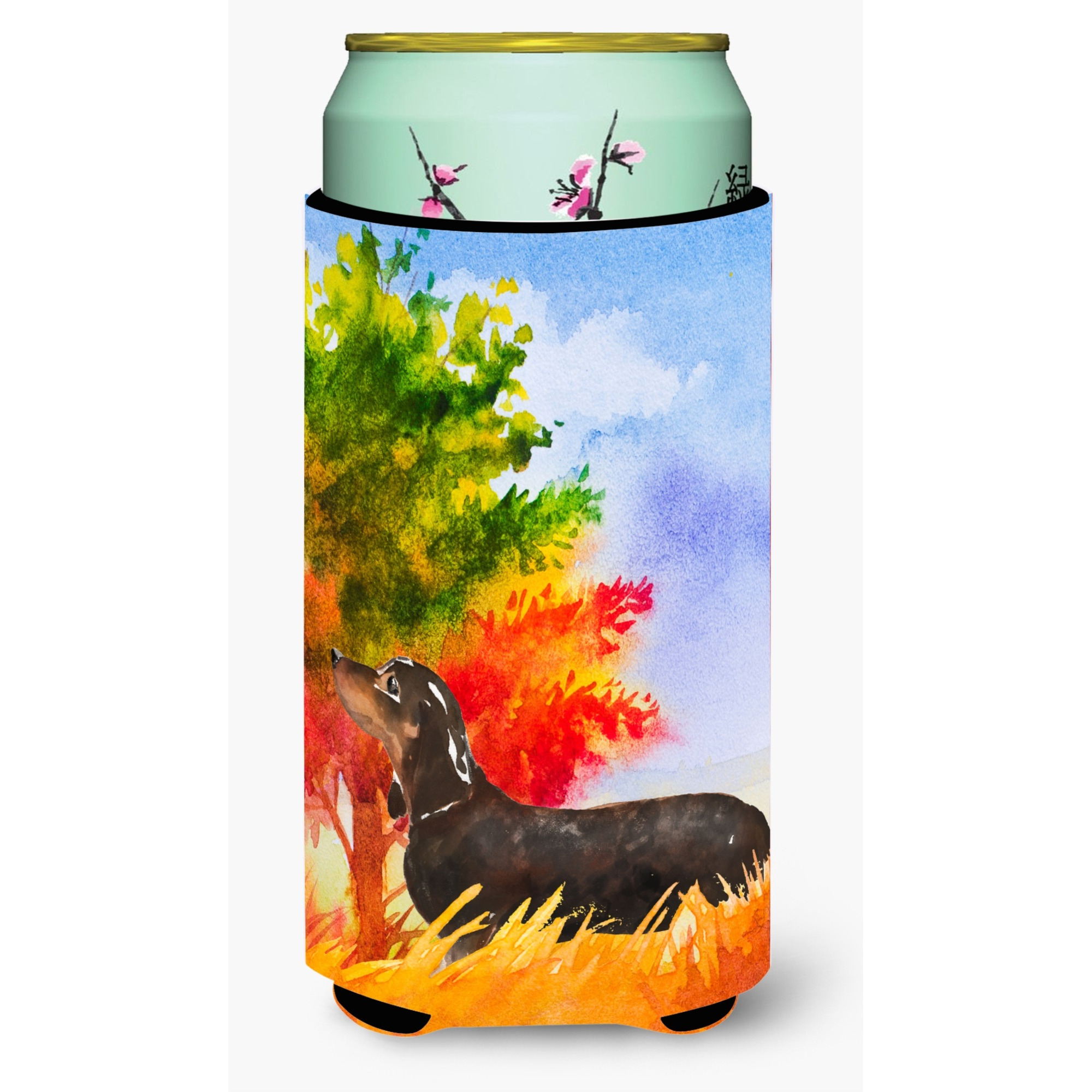 &quotCaroline's Treasures CK1958TBC Fall Dachshund Tall Boy Insulator Hugger cold-beverage-koozies, Multicolor"