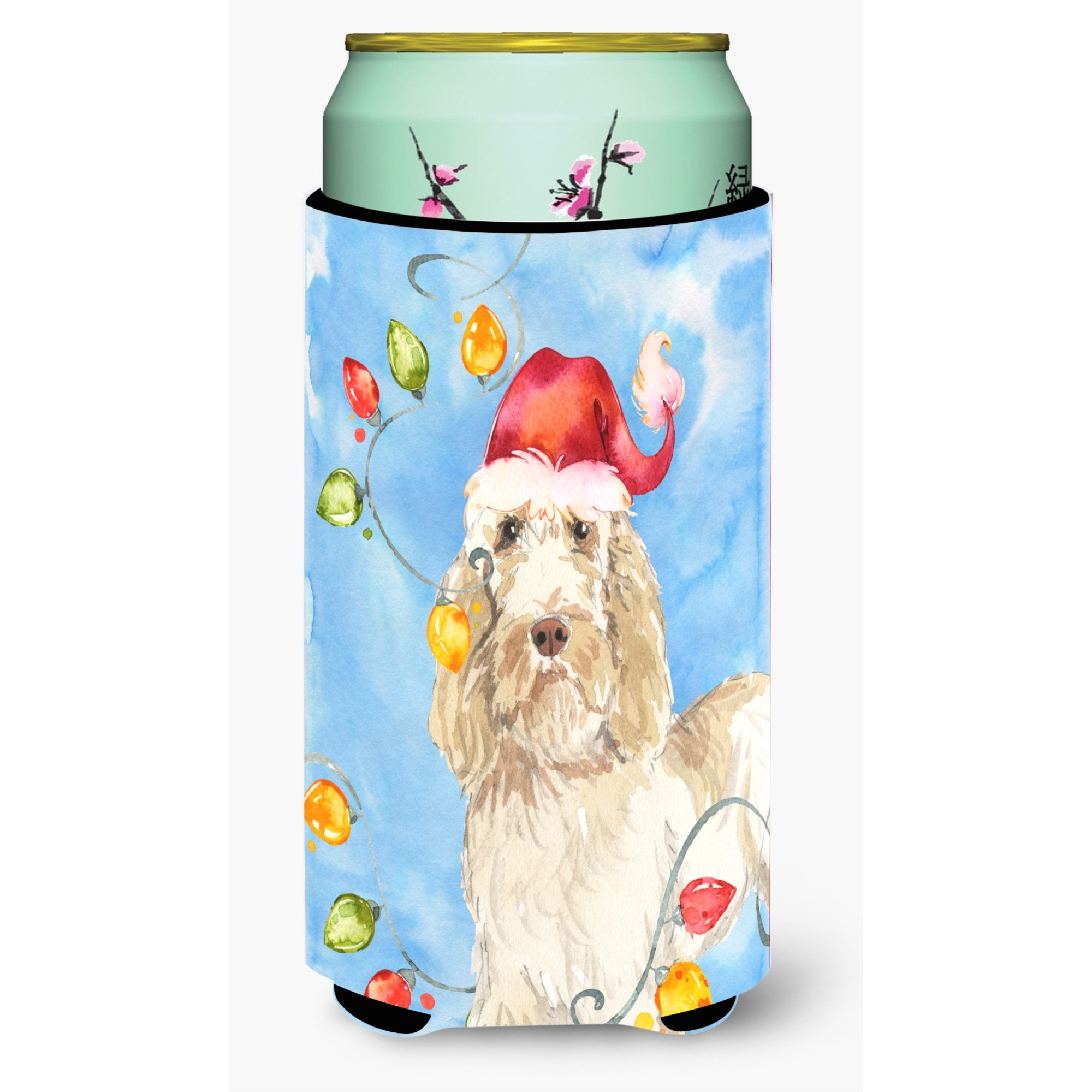 &quotCaroline's Treasures CK2496TBC Christmas Lights Spinone Italiano Tall Boy Hugger cold-beverage-koozies, Multicolor"