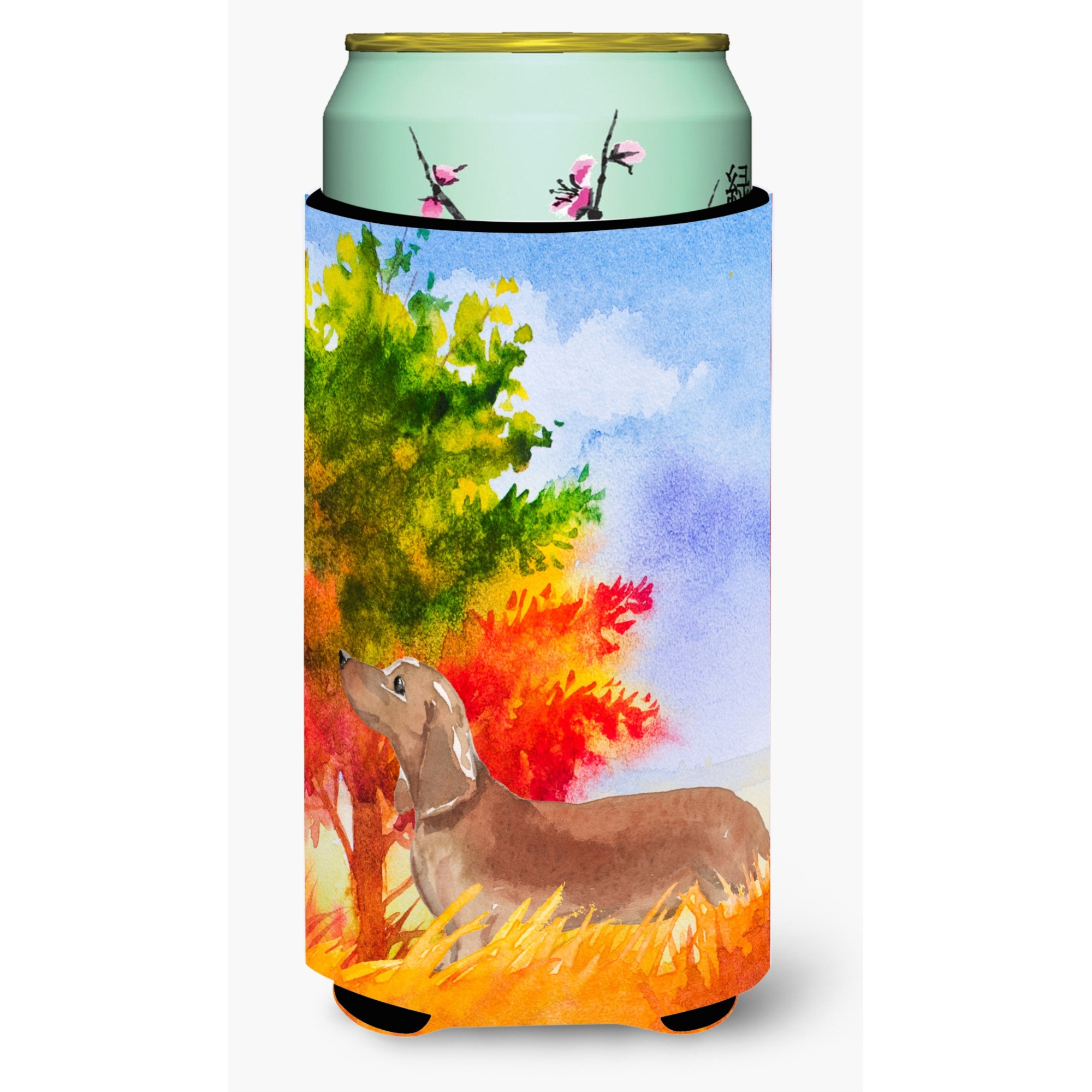 &quotCaroline's Treasures CK1932TBC Fall Red Dachshund Tall Boy Insulator Hugger cold-beverage-koozies, Multicolor"