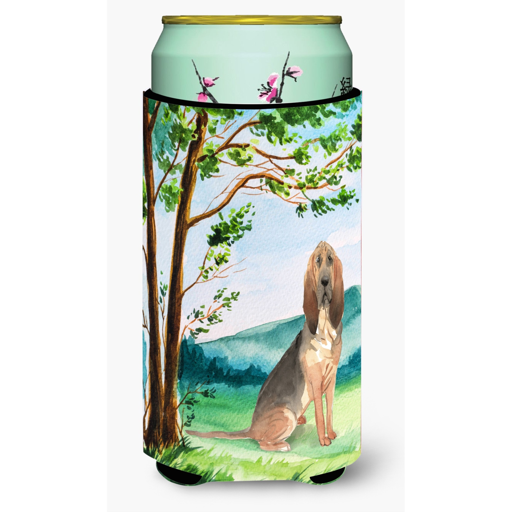 &quotCaroline's Treasures CK2581TBC Under the Tree Bloodhound Tall Boy Hugger cold-beverage-koozies, Multicolor"