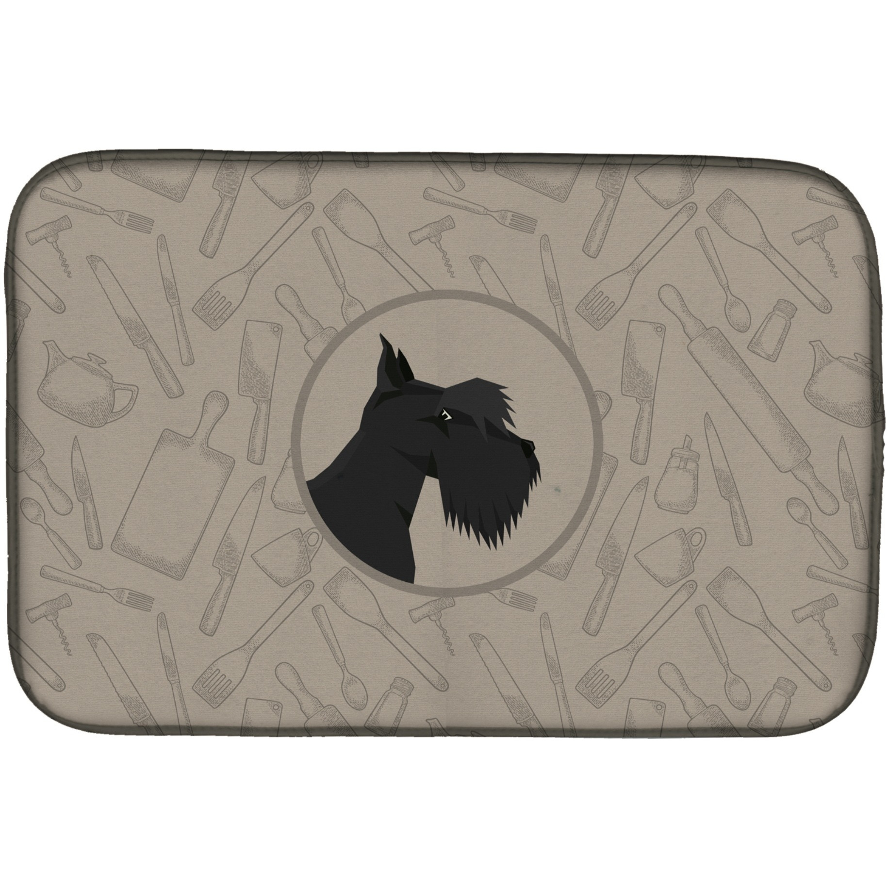 &quotCaroline's Treasures CK2207DDM Scottish Terrier in The Kitchen dish-drying-mats, 14x21, Multicolor"
