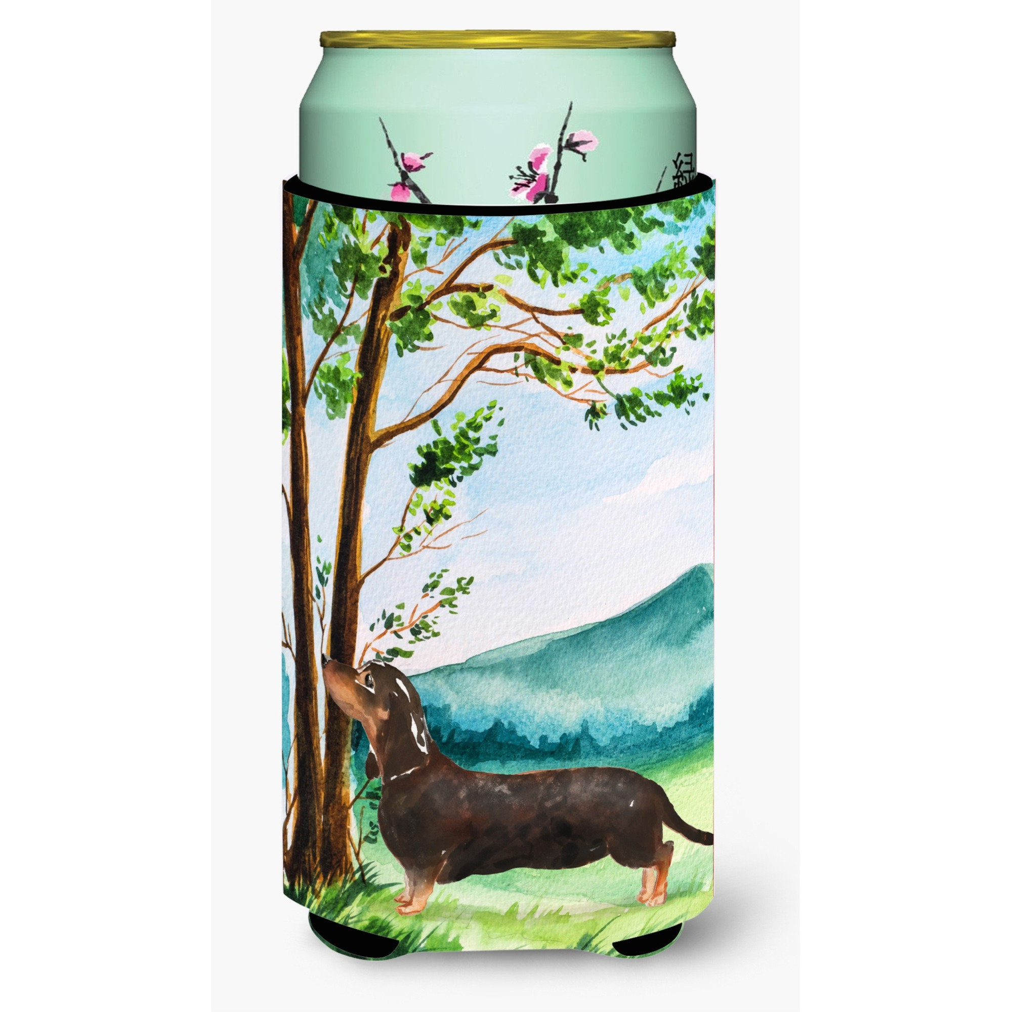 &quotCaroline's Treasures CK2028TBC Under the Tree Dachshund Tall Boy Hugger cold-beverage-koozies, Multicolor"