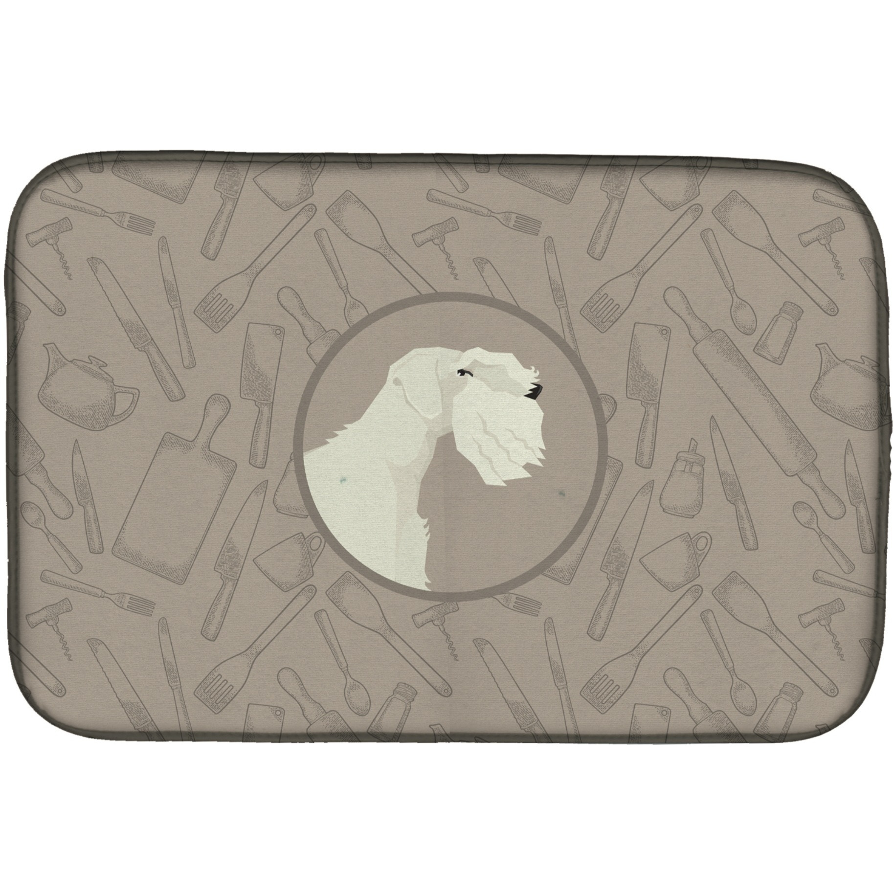 &quotCaroline's Treasures CK2208DDM Sealyham Terrier in The Kitchen dish-drying-mats, 14x21, Multicolor"