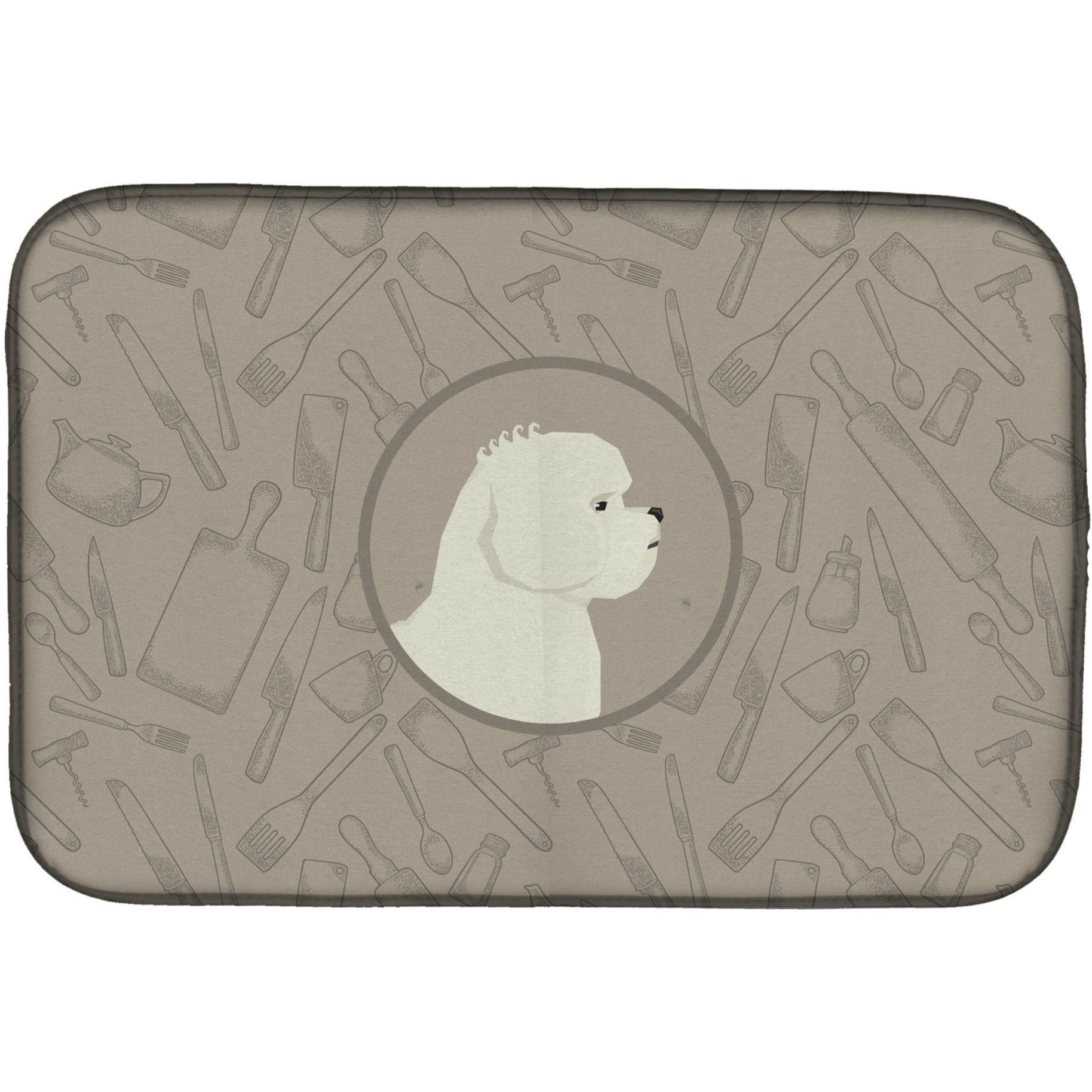 &quotCaroline's Treasures CK2168DDM Bichon Frise in The Kitchen dish-drying-mats, 14x21, Multicolor"