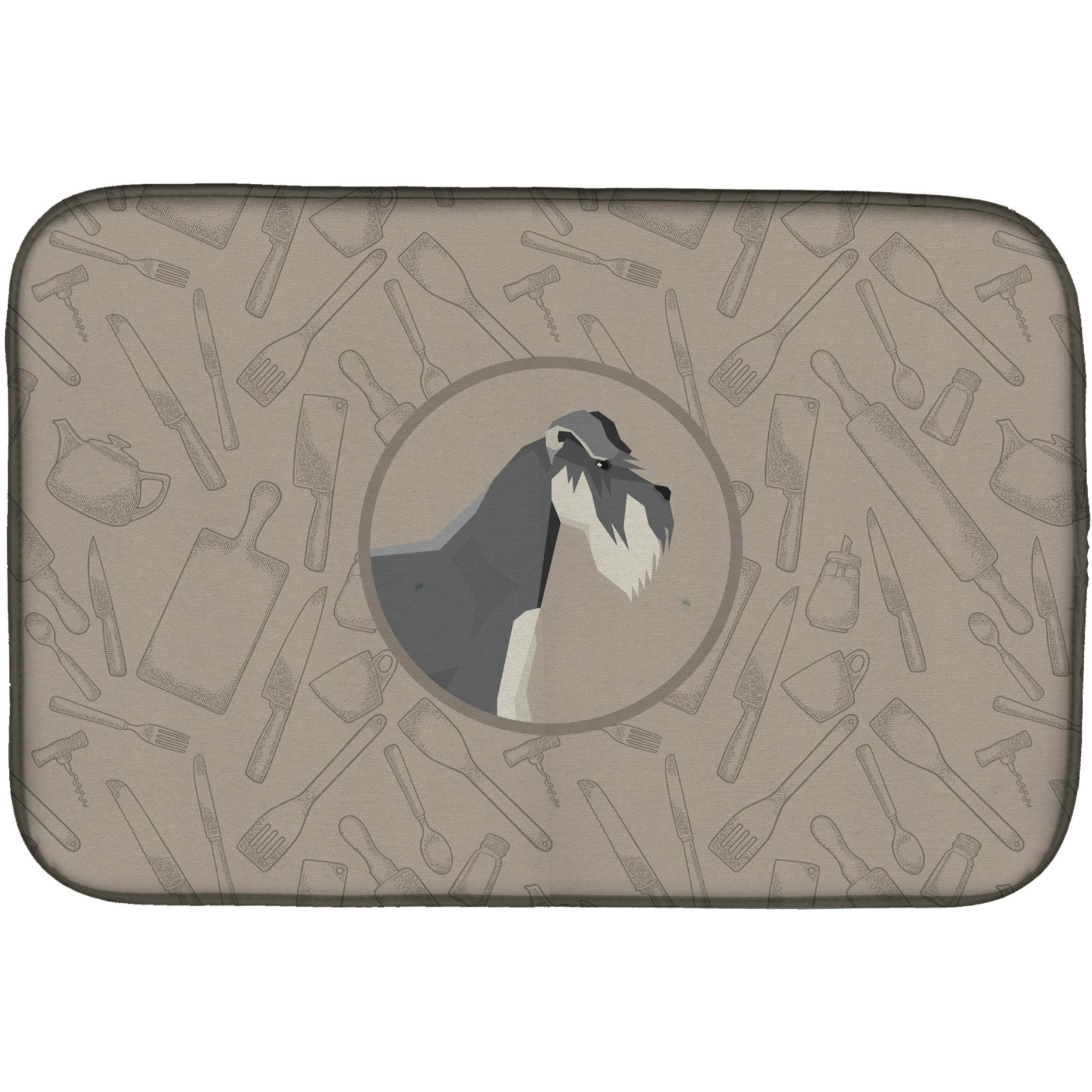 &quotCaroline's Treasures CK2206DDM Schnauzer in The Kitchen dish-drying-mats, 14x21, Multicolor"
