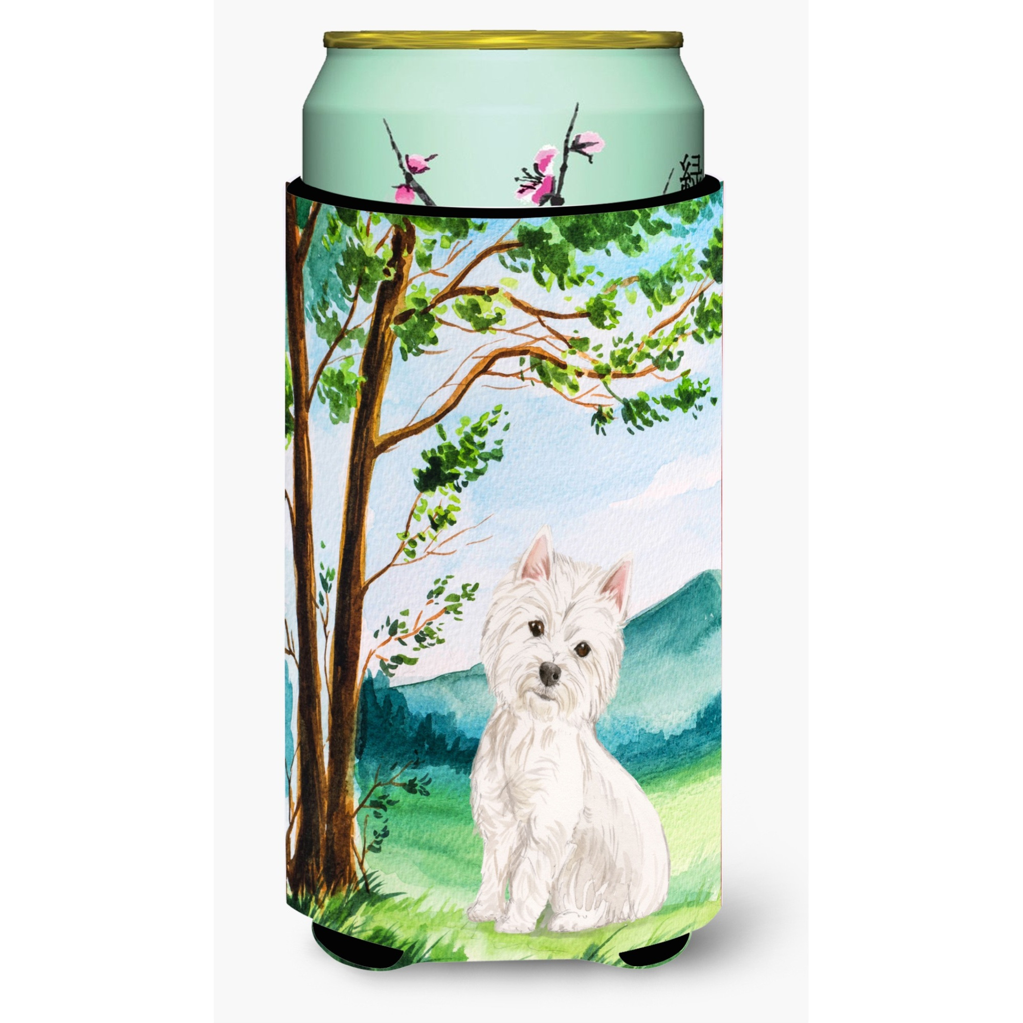 &quotCaroline's Treasures CK2000TBC Under the Tree Westie Tall Boy Hugger cold-beverage-koozies, Multicolor"