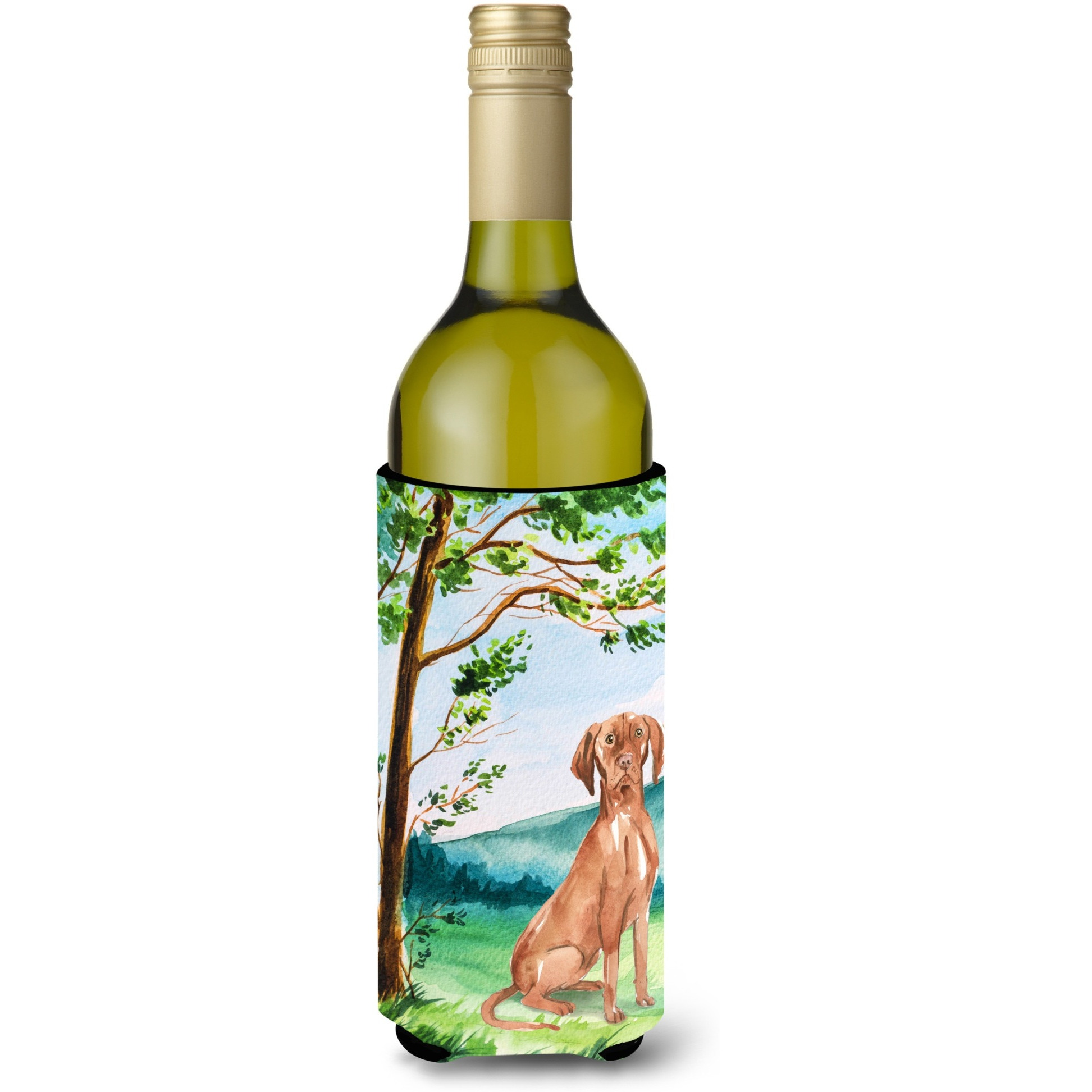 &quotCaroline's Treasures CK2571LITERK Under The Tree Vizsla Wine Bottle Hugger cold-beverage-koozies, 750 ml, Multicolor"