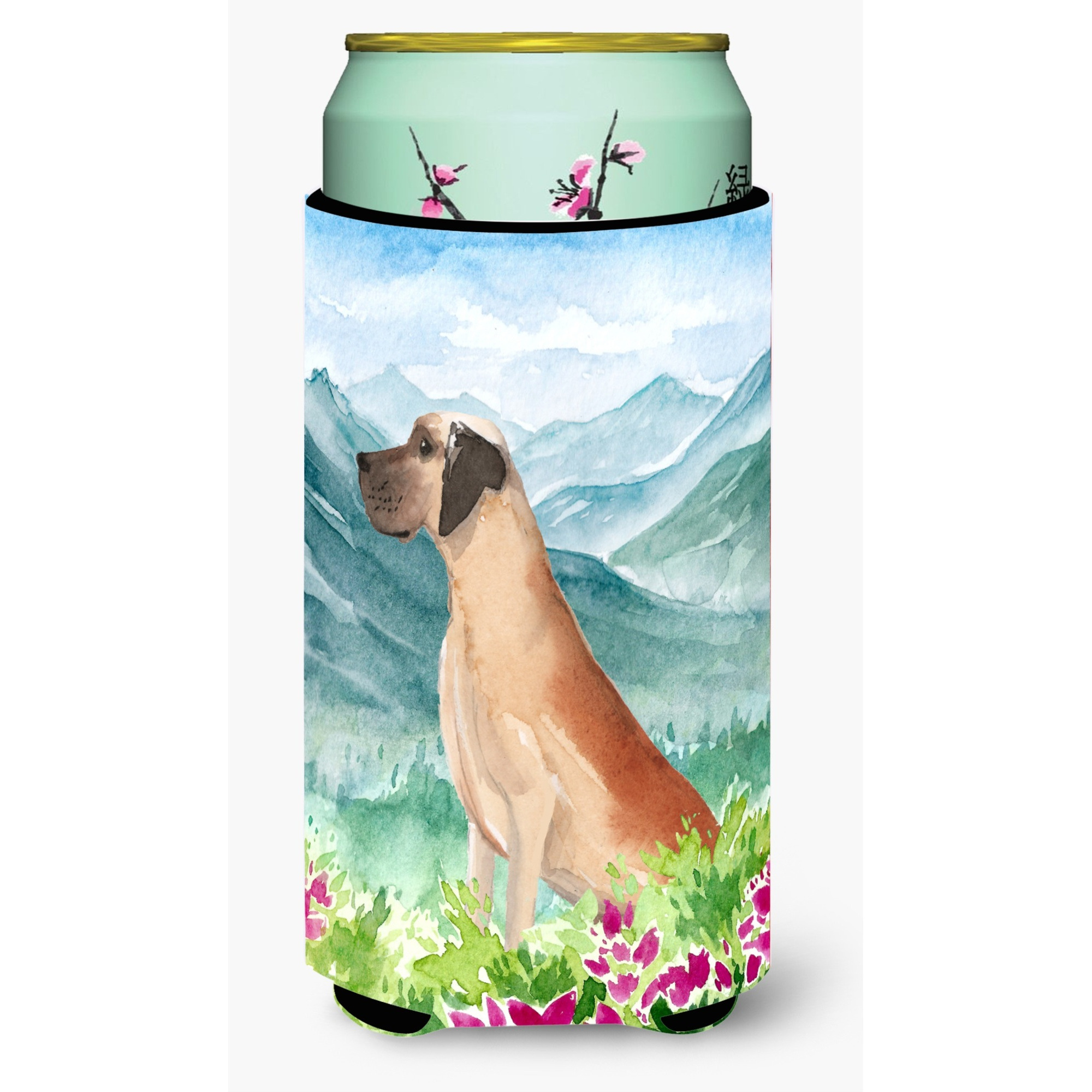 &quotCaroline's Treasures CK1976TBC Mountian Flowers Dane Tall Boy Hugger cold-beverage-koozies, Multicolor"