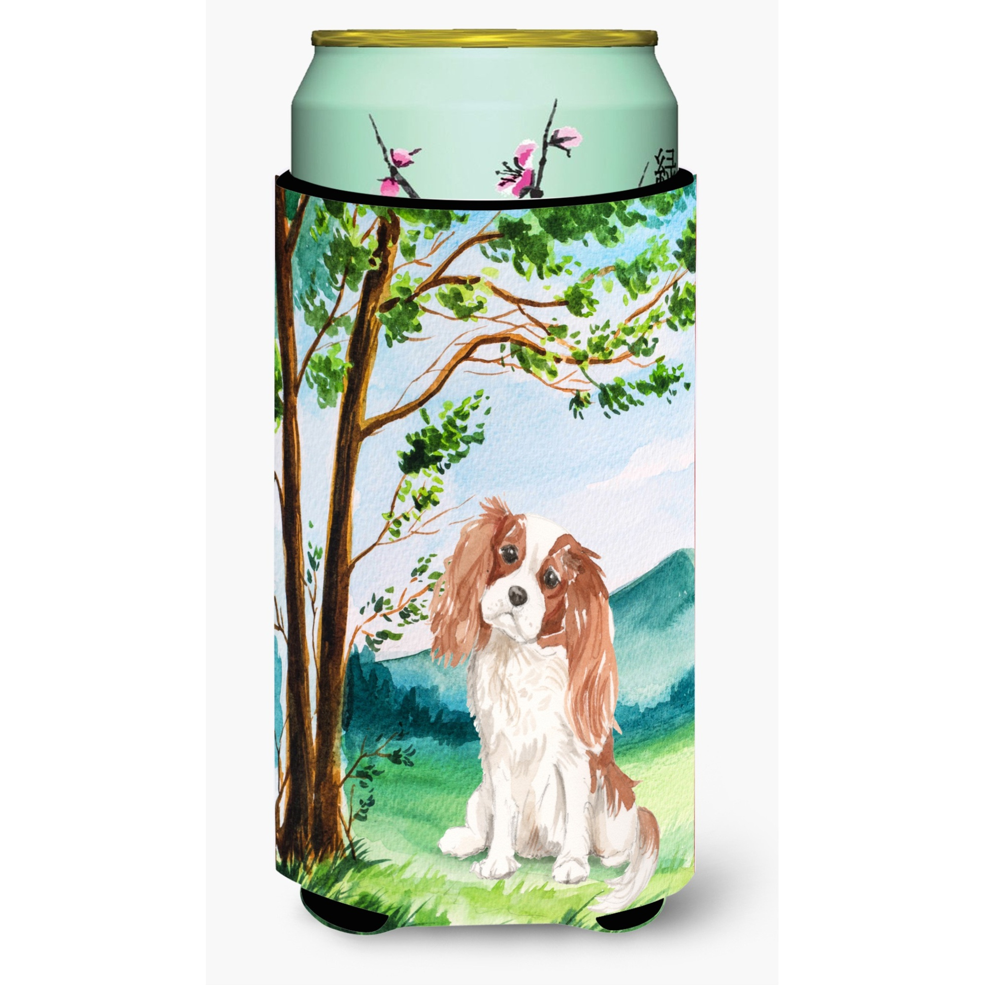 &quotCaroline's Treasures CK2020TBC Under Tree Blenheim Cavalier Spaniel Tall Boy Hugger cold-beverage-koozies, Multicolor"
