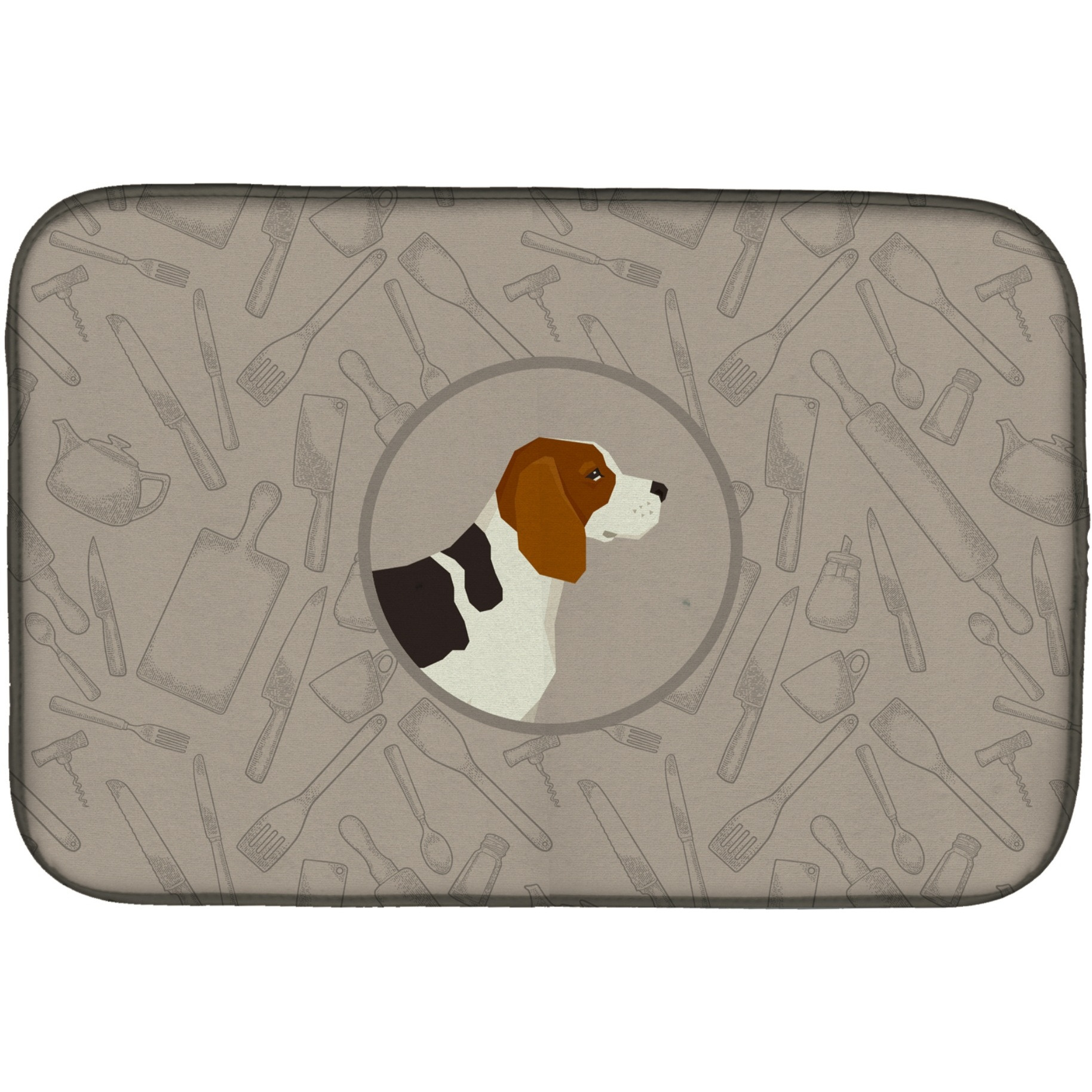 &quotCaroline's Treasures CK2166DDM Beagle in The Kitchen dish-drying-mats, 14x21, Multicolor"