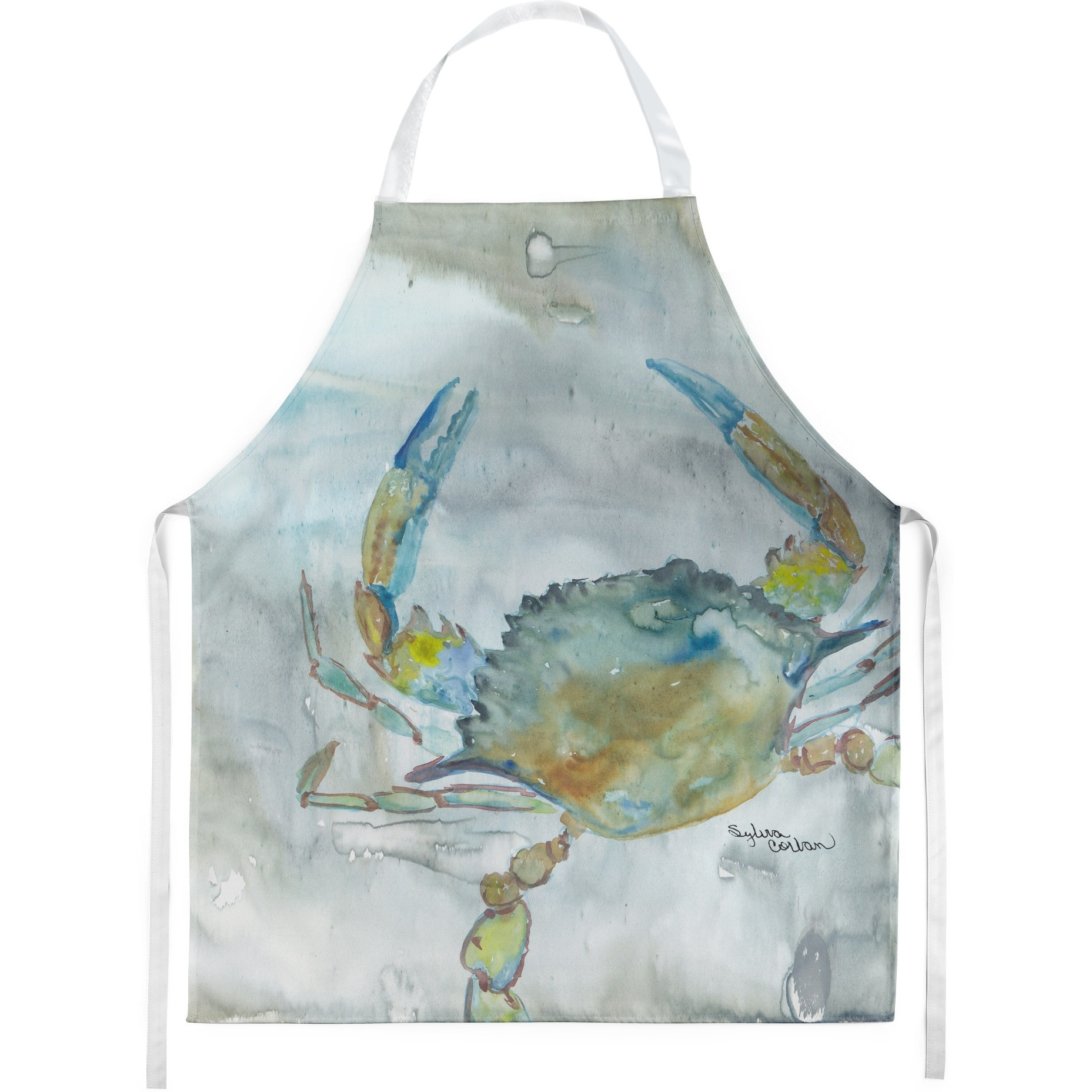 Caroline's Treasures SC2004APRON Blue Crab 2 Watercolor kitchen-aprons