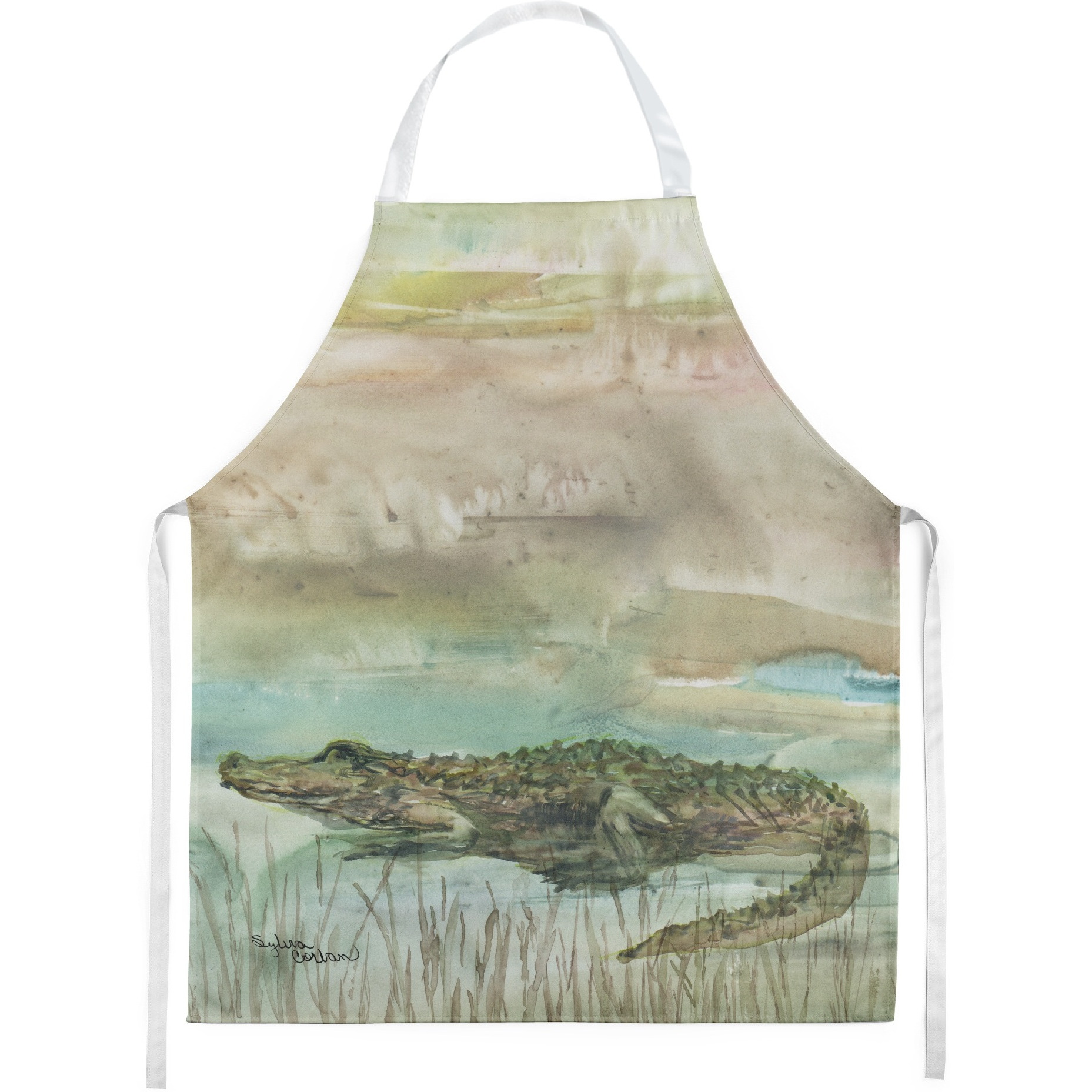 &quotCaroline's Treasures SC2016APRON Alligator Sunset kitchen-aprons, Multicolor"
