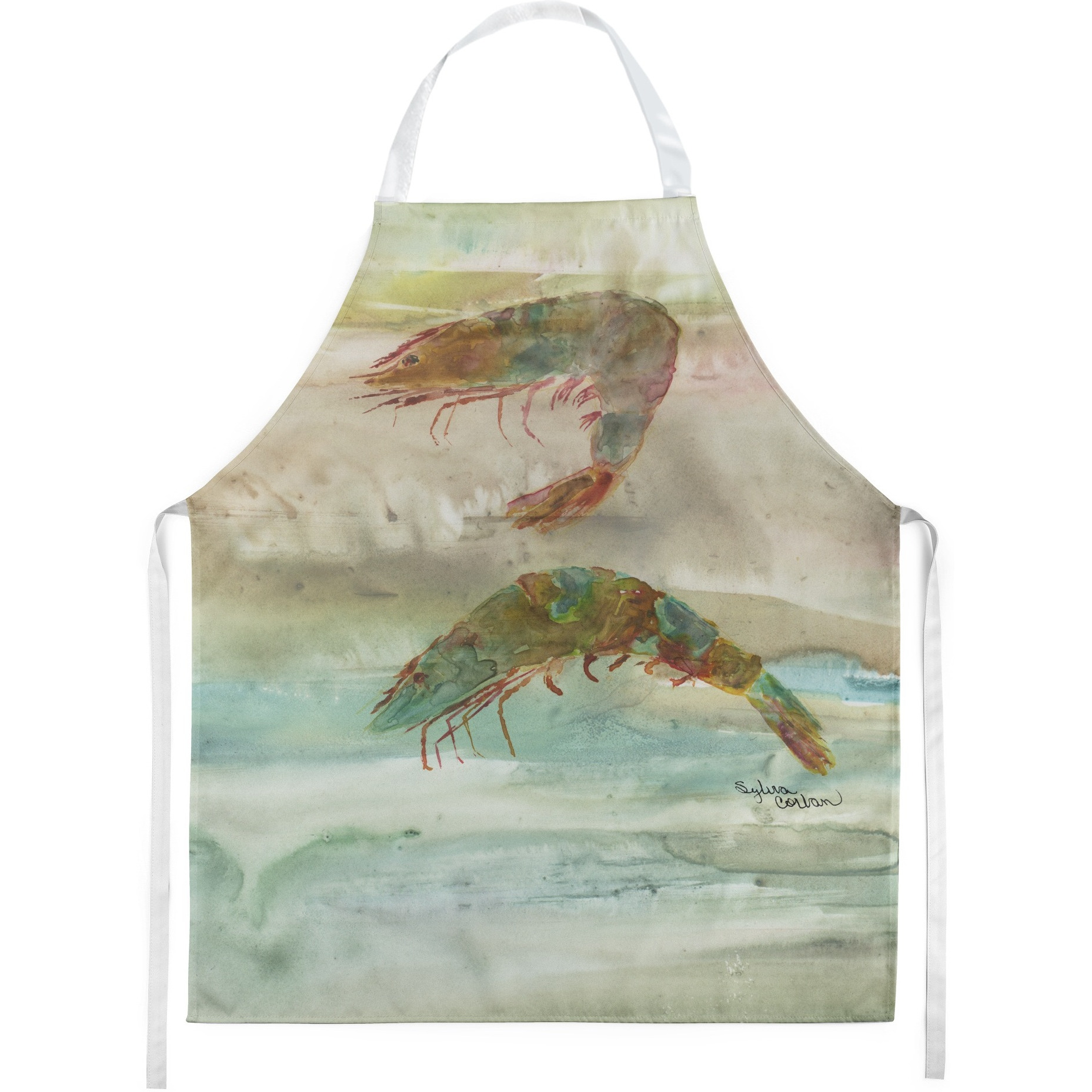 &quotCaroline's Treasures SC2014APRON Shrimp Sunset kitchen-aprons, Multicolor"