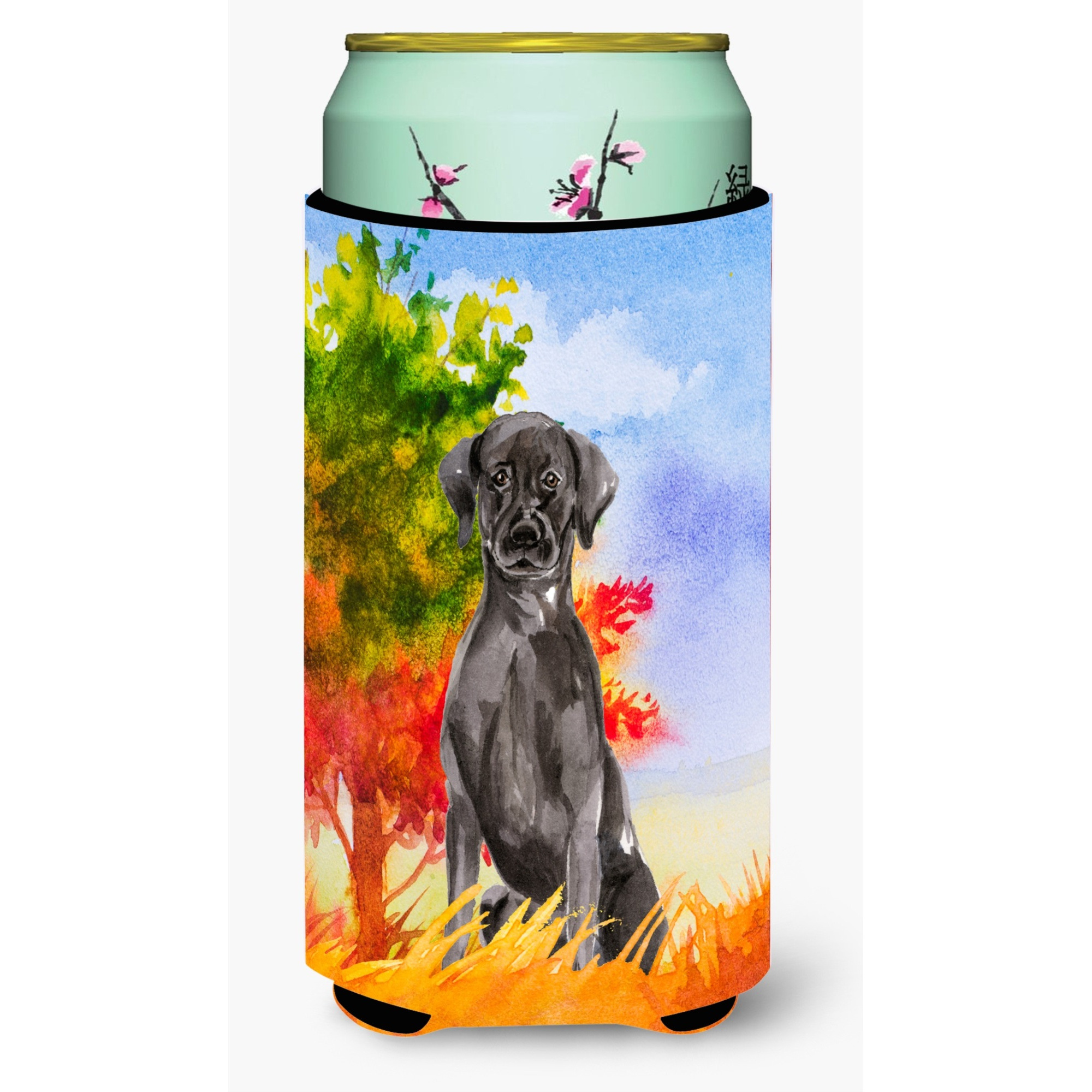 &quotCaroline's Treasures CK1957TBC Fall Black Labrador Retriever Tall Boy Hugger cold-beverage-koozies, Multicolor"