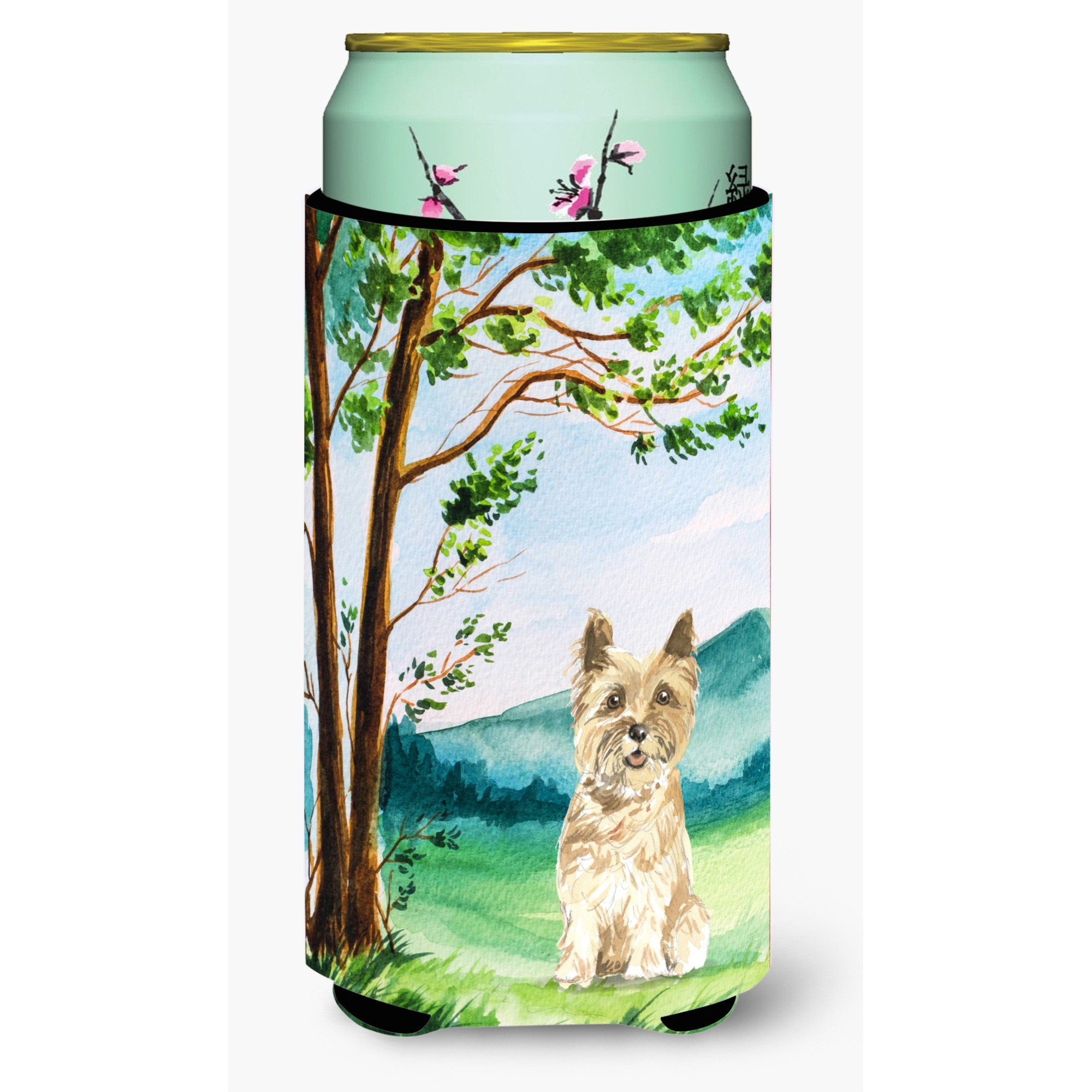 &quotCaroline's Treasures CK2577TBC Under the Tree Cairn Terrier Tall Boy Hugger cold-beverage-koozies, Multicolor"
