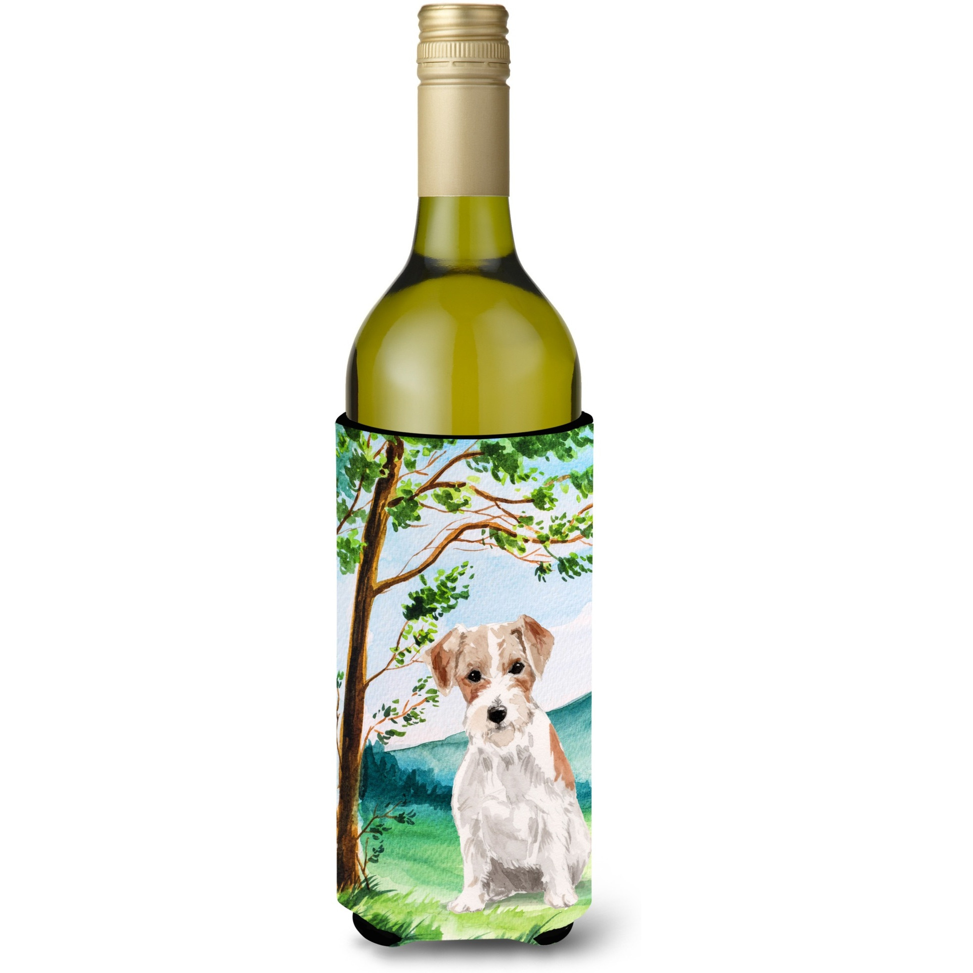 &quotCaroline's Treasures Tree Jack Russell Terrier Wine Bottle Hugger cold-beverage-koozies, 750 ml, Multicolor"