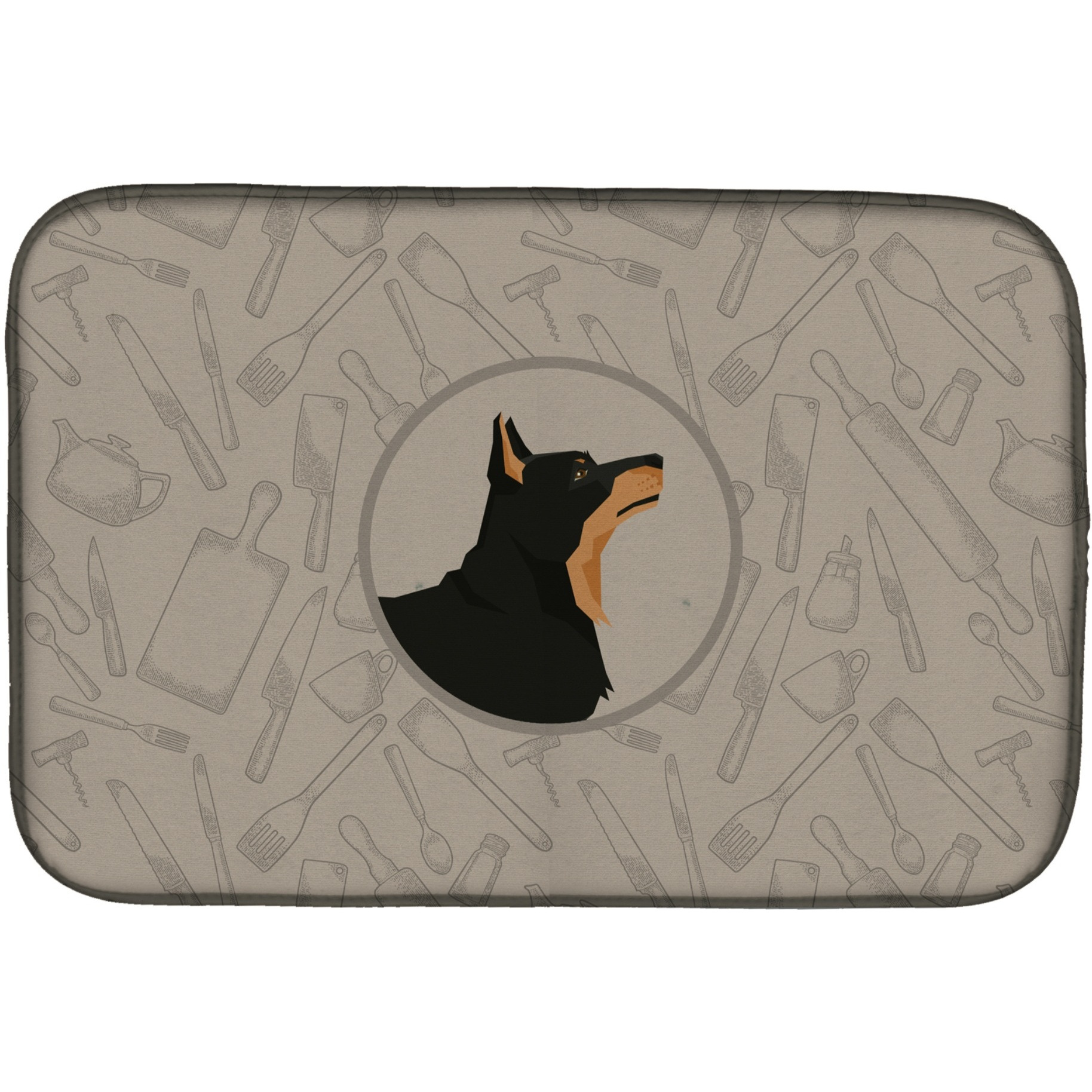 &quotCaroline's Treasures CK2197DDM Lancashire Terrier in The Kitchen dish-drying-mats, 14x21, Multicolor"