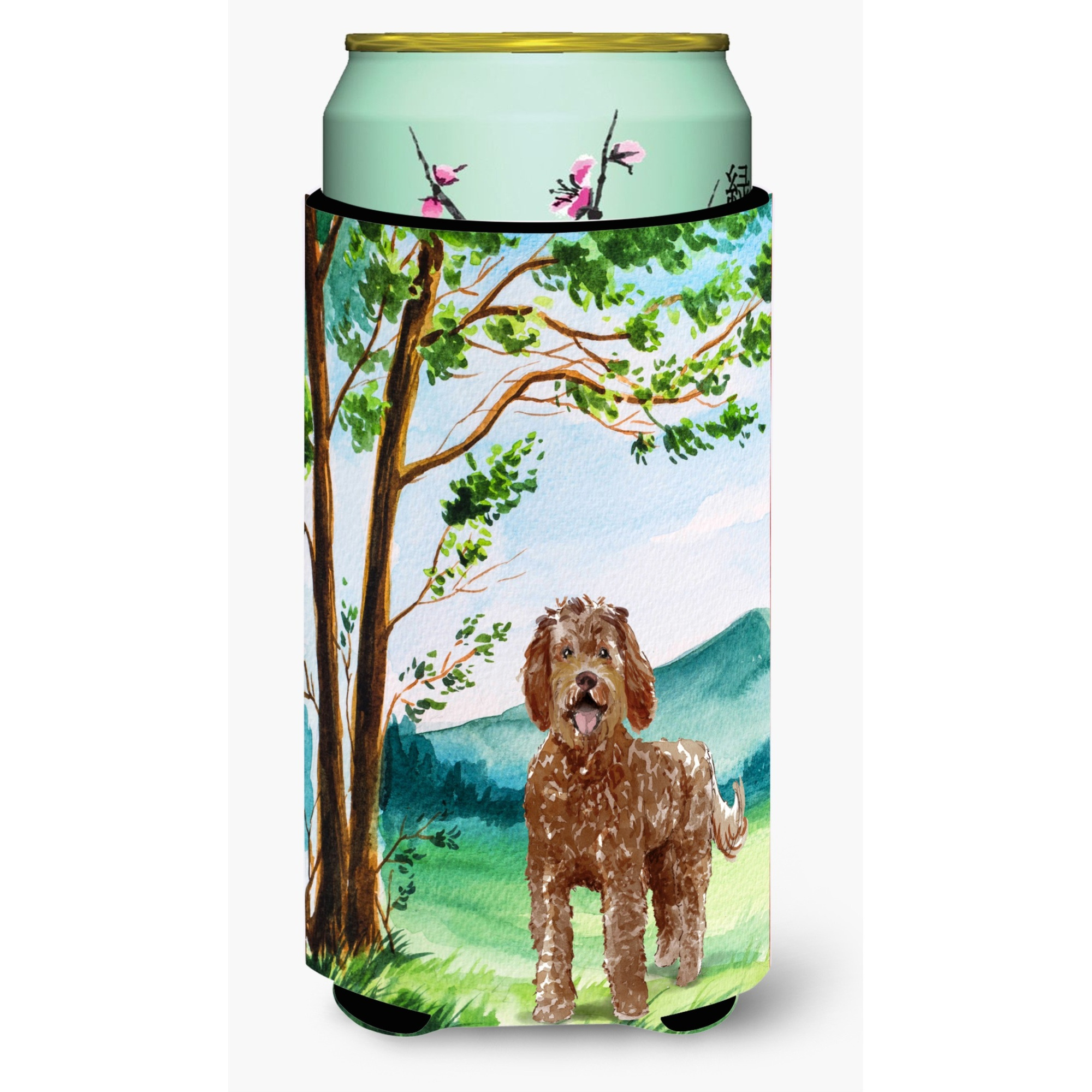 &quotCaroline's Treasures CK2568TBC Under the Tree Labradoodle Tall Boy Hugger cold-beverage-koozies, Multicolor"