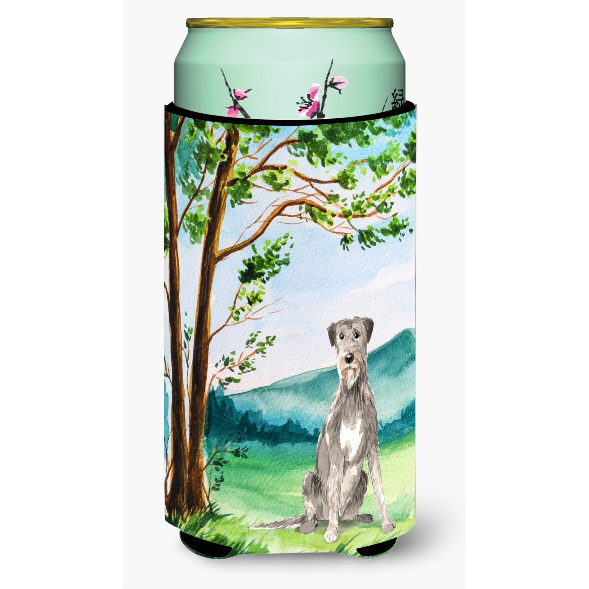 &quotCaroline's Treasures CK2570TBC Under the Tree Irish Wolfhound Tall Boy Hugger cold-beverage-koozies, Multicolor"
