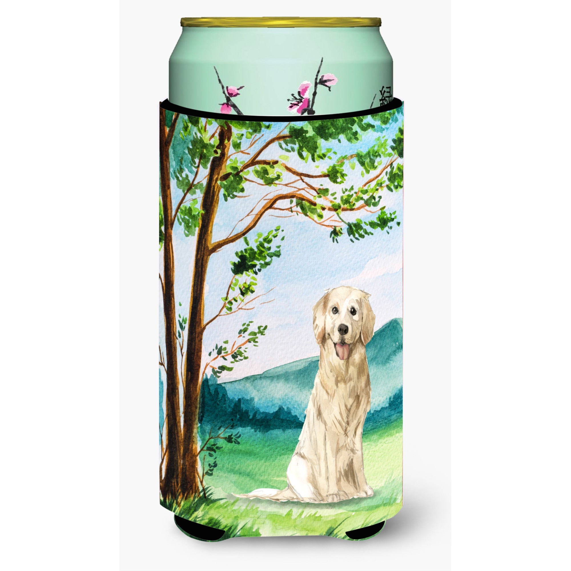 &quotCaroline's Treasures CK2572TBC Under the Tree Golden Retriever Tall Boy Hugger cold-beverage-koozies, Multicolor"