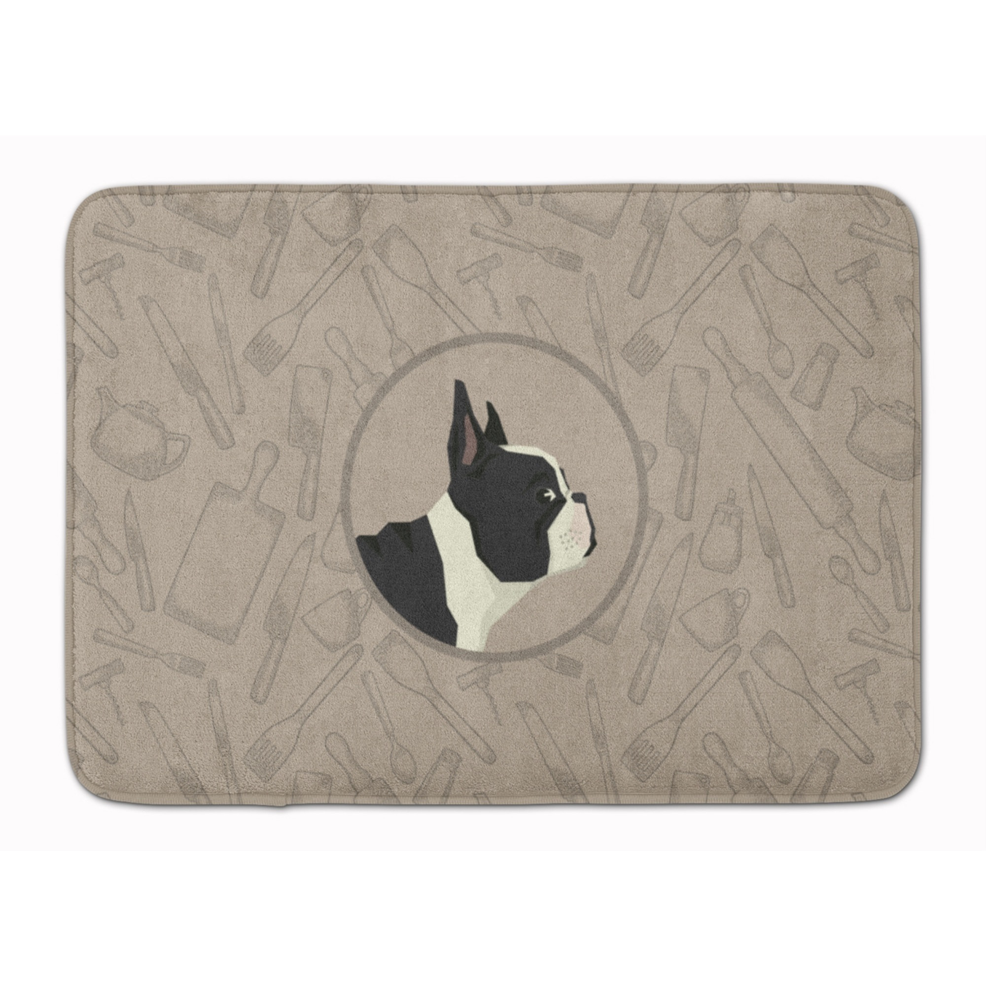 &quotCaroline's Treasures French Bulldog In the Kitchen Machine Washable Memory Foam Mat doormats, Multicolor"