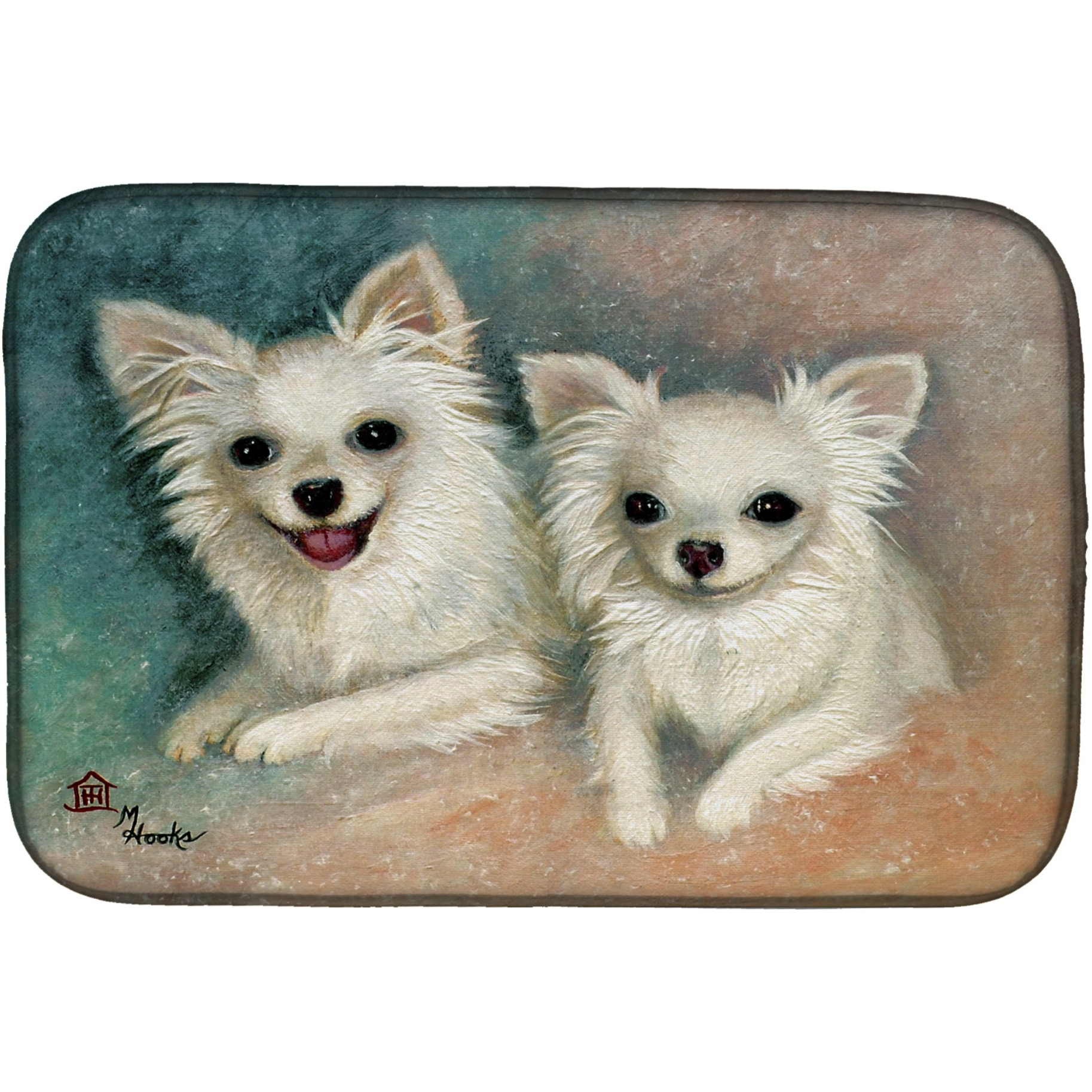 &quotCaroline's Treasures MH1064DDM Chihuahua The Siblings dish-drying-mats, 14x21, Multicolor"