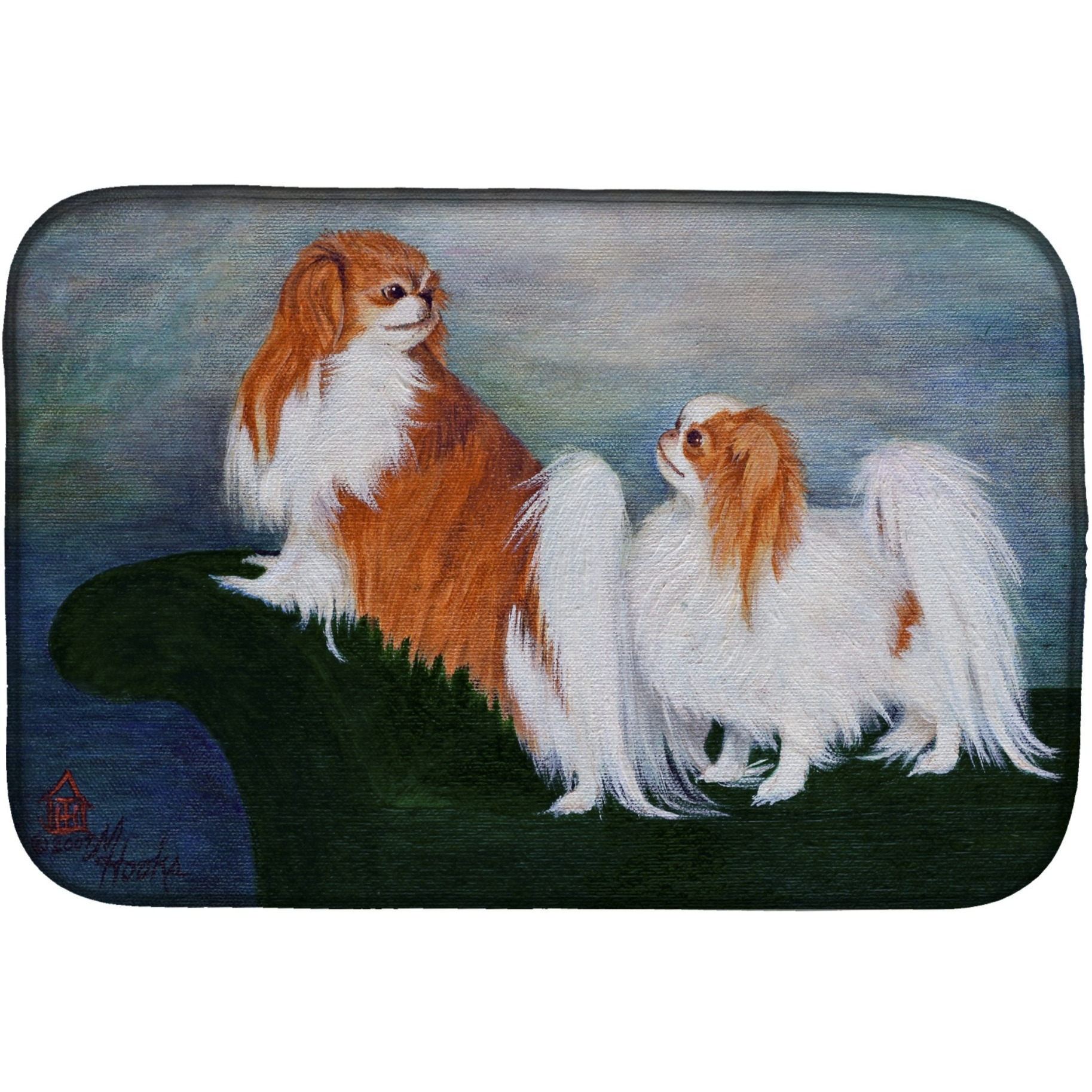 &quotCaroline's Treasures MH1059DDM Japanese Chin Standing on My Tail dish-drying-mats, 14x21, Multicolor"