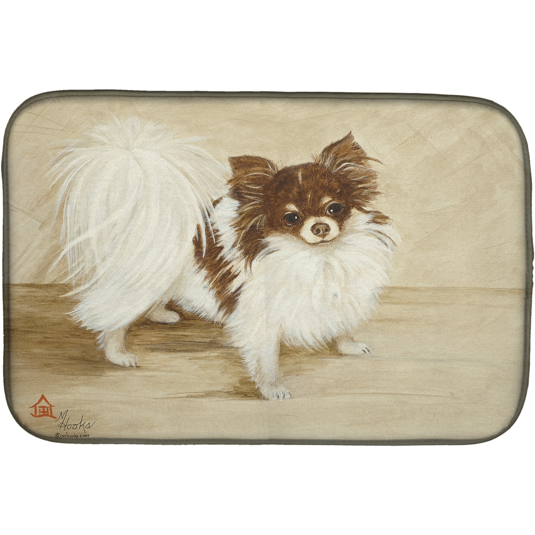 &quotCaroline's Treasures MH1051DDM Chihuahua Favorite Flavors dish-drying-mats, 14x21, Multicolor"
