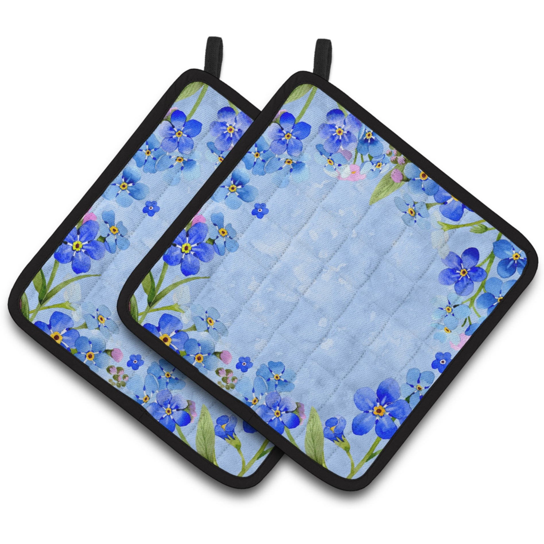 &quotCaroline's Treasures CK1703PTHD Myosotis Flowers Pair of Pot Holders potholders, Multicolor"