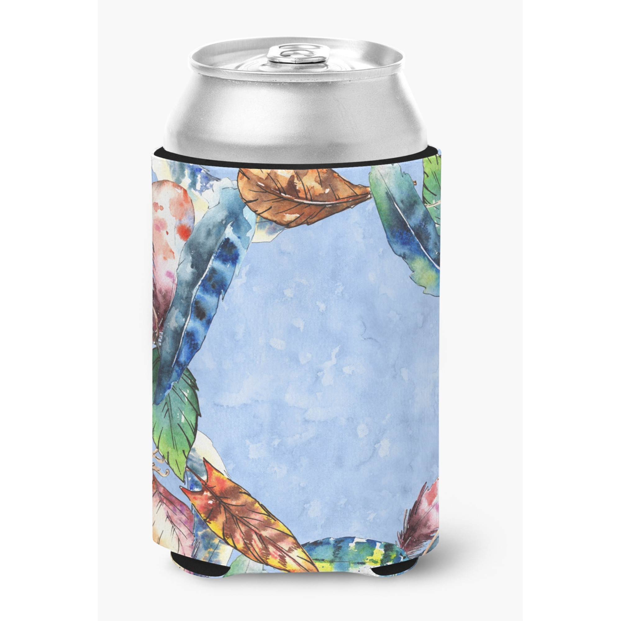 &quotCaroline's Treasures CK1704CC Feathers Can or Bottle Hugger cold-beverage-koozies, Multicolor"